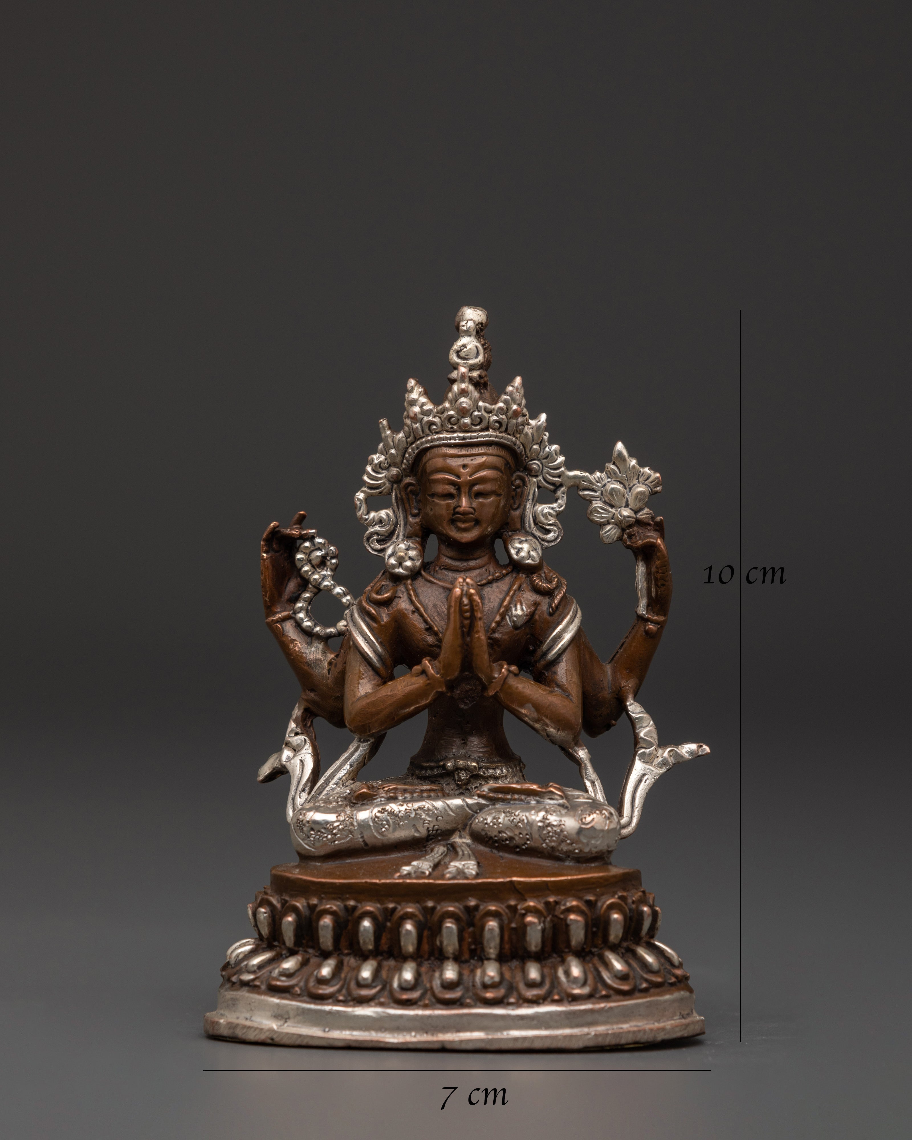 Incarnation Of Compassion Chenrezig | Handcrafted Buddhist Altar Decor