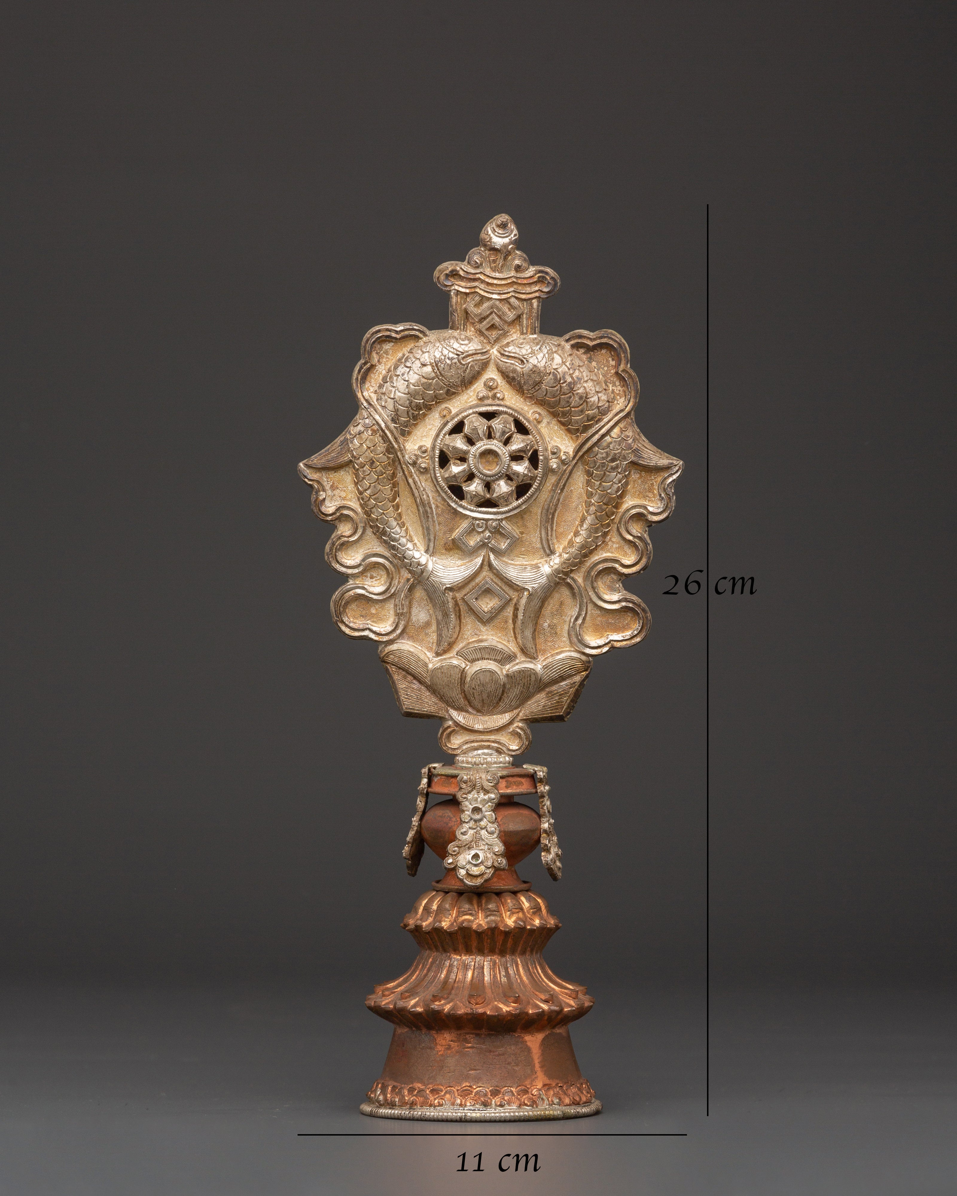Buddhist Protection Symbol | Pure Silver & Copper Ritual Artifact