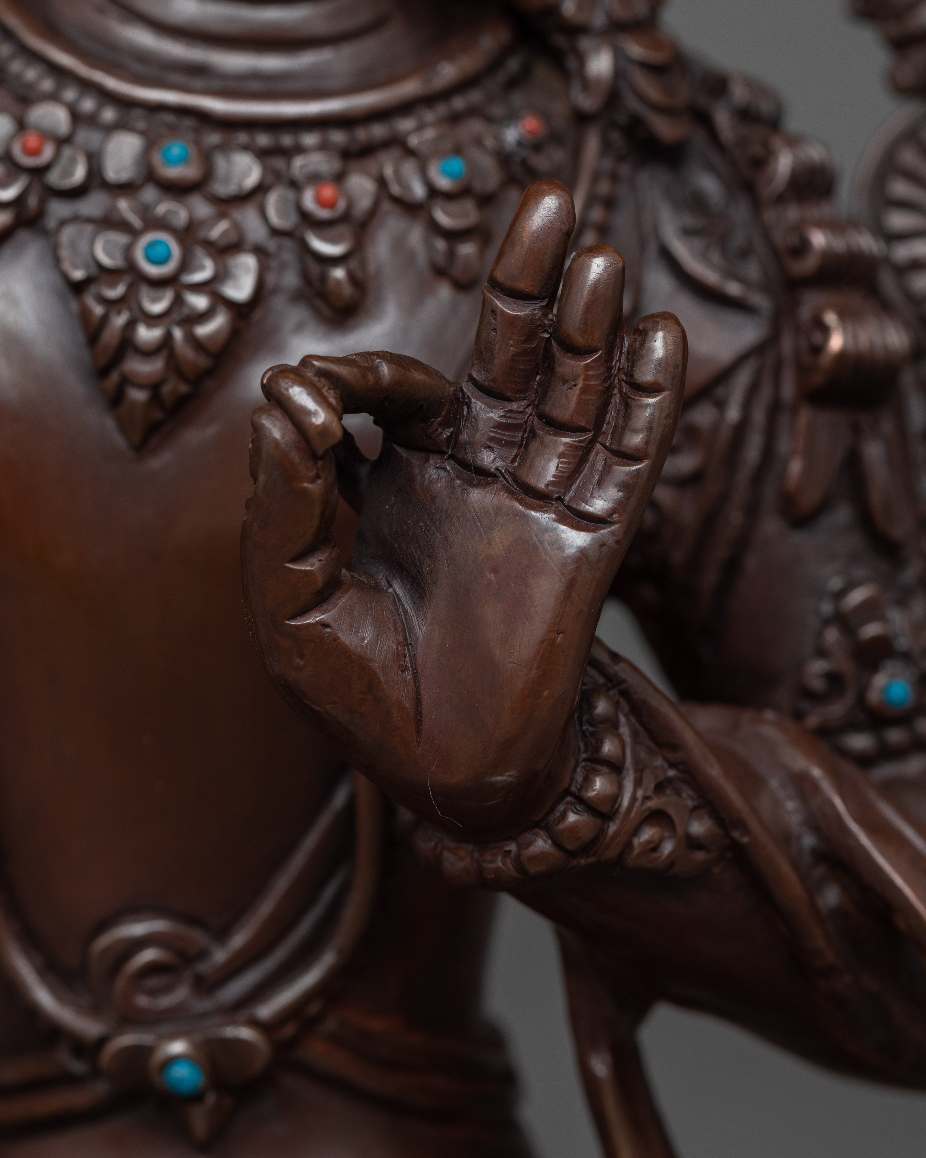 Manjushri with Flaming Sword Masterpiece | Traditionally Hand-made Sculpture