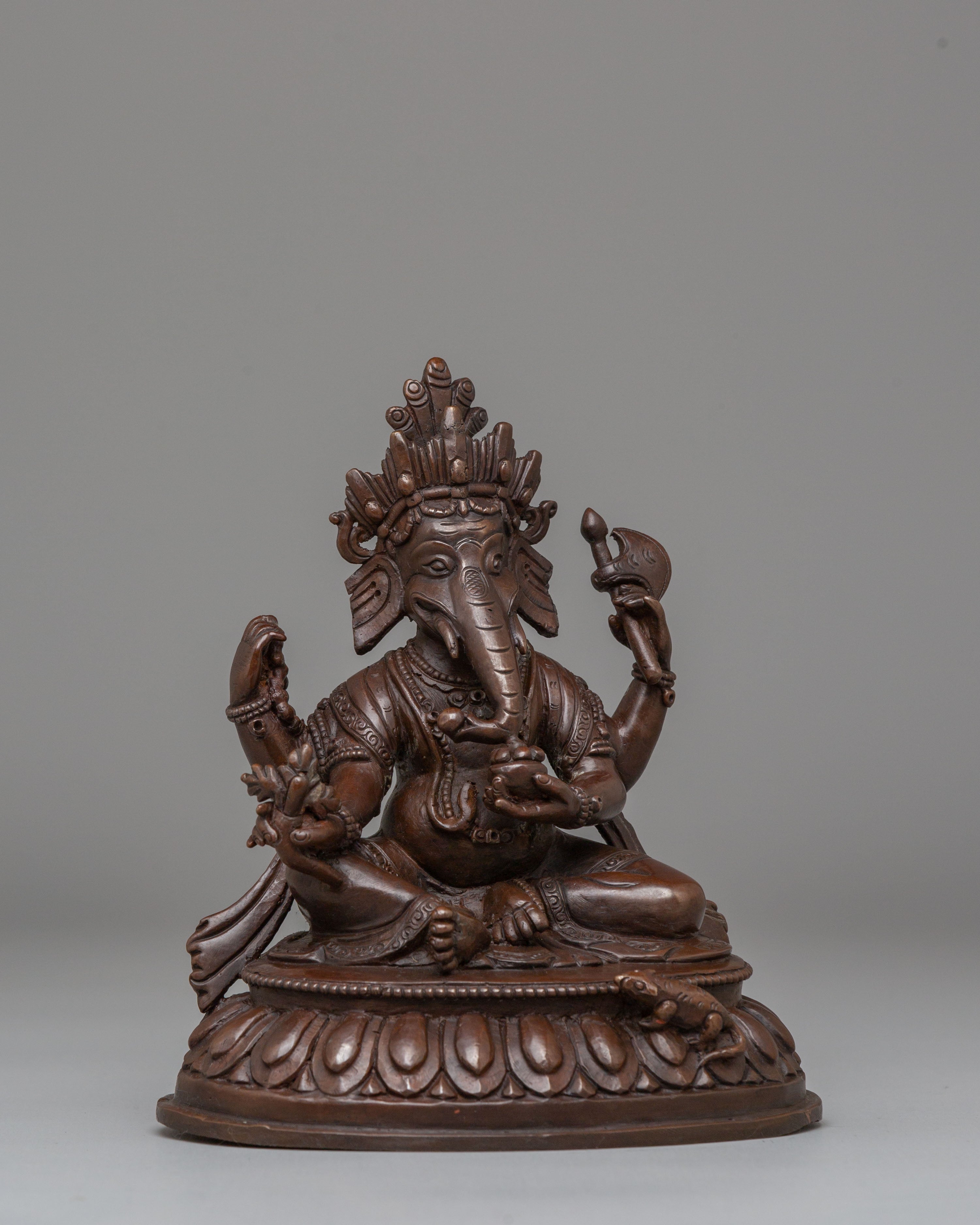 Sacred Statue of Hindu Deity Ganesha | Elephant God Spiritual Art