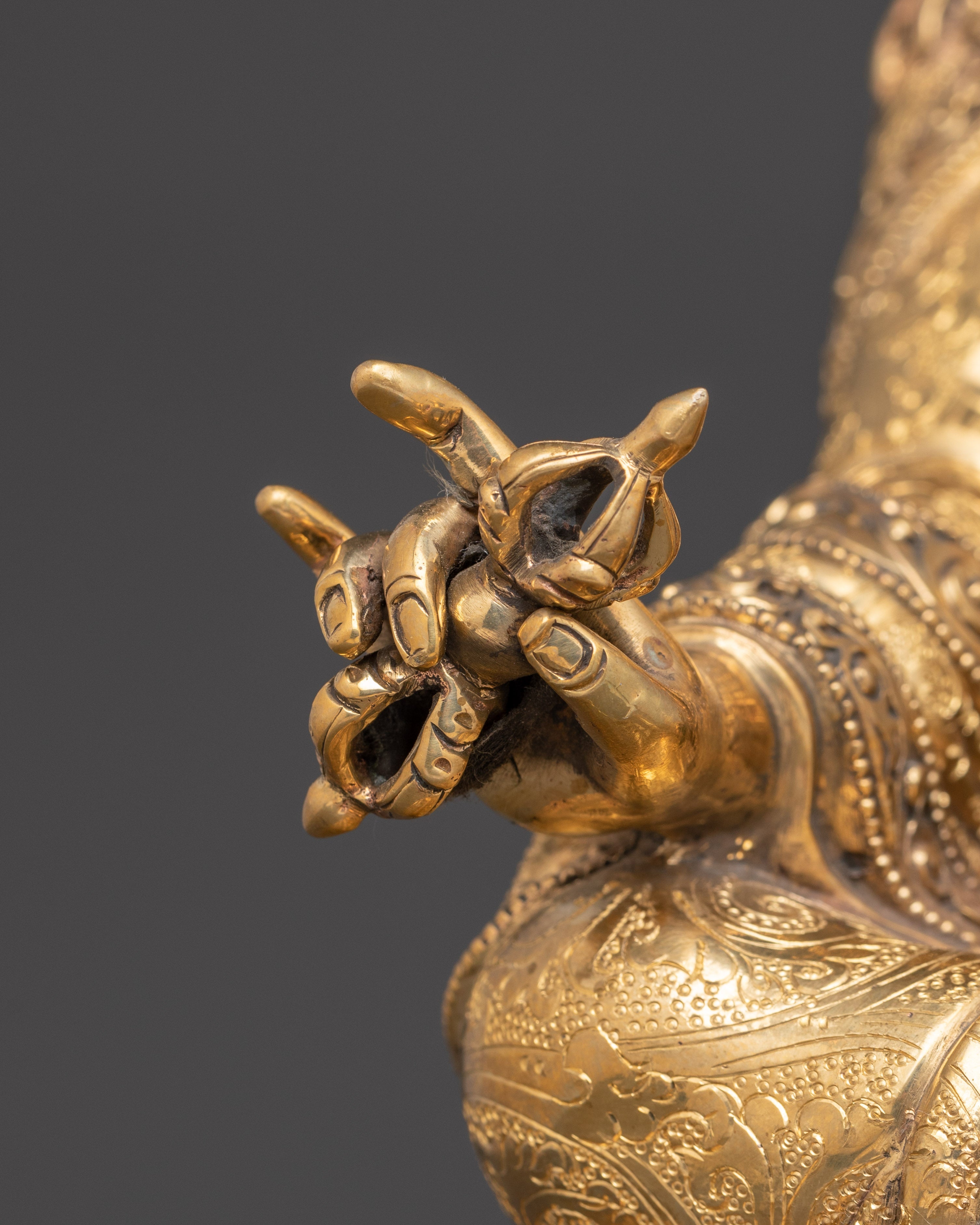 Tibetan Guru Rinpoche Sculpture | Enlightened Master Art