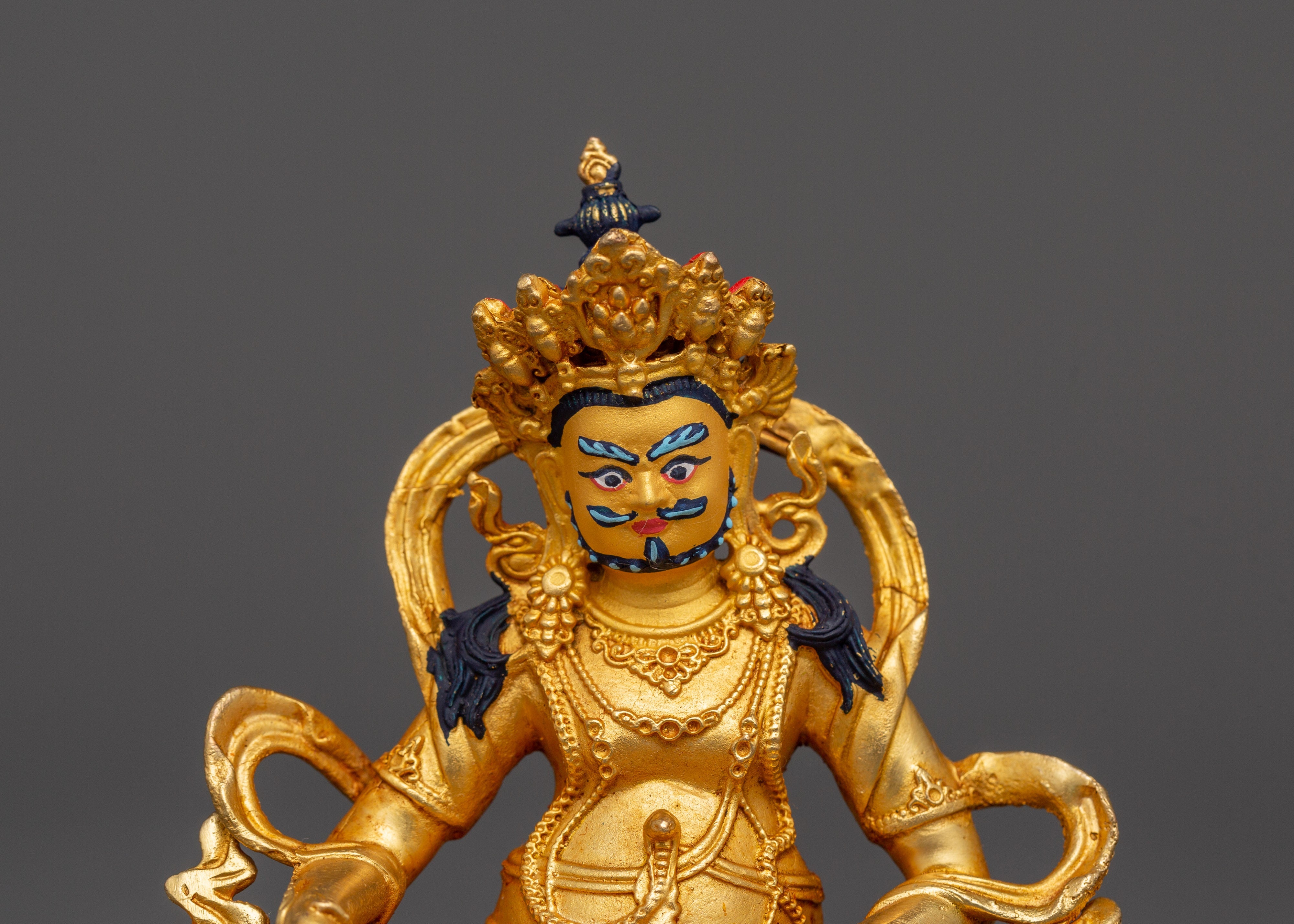 Lord of Wealth Dzambala Statue | Wrathful Fierce Buddhist Sculpture