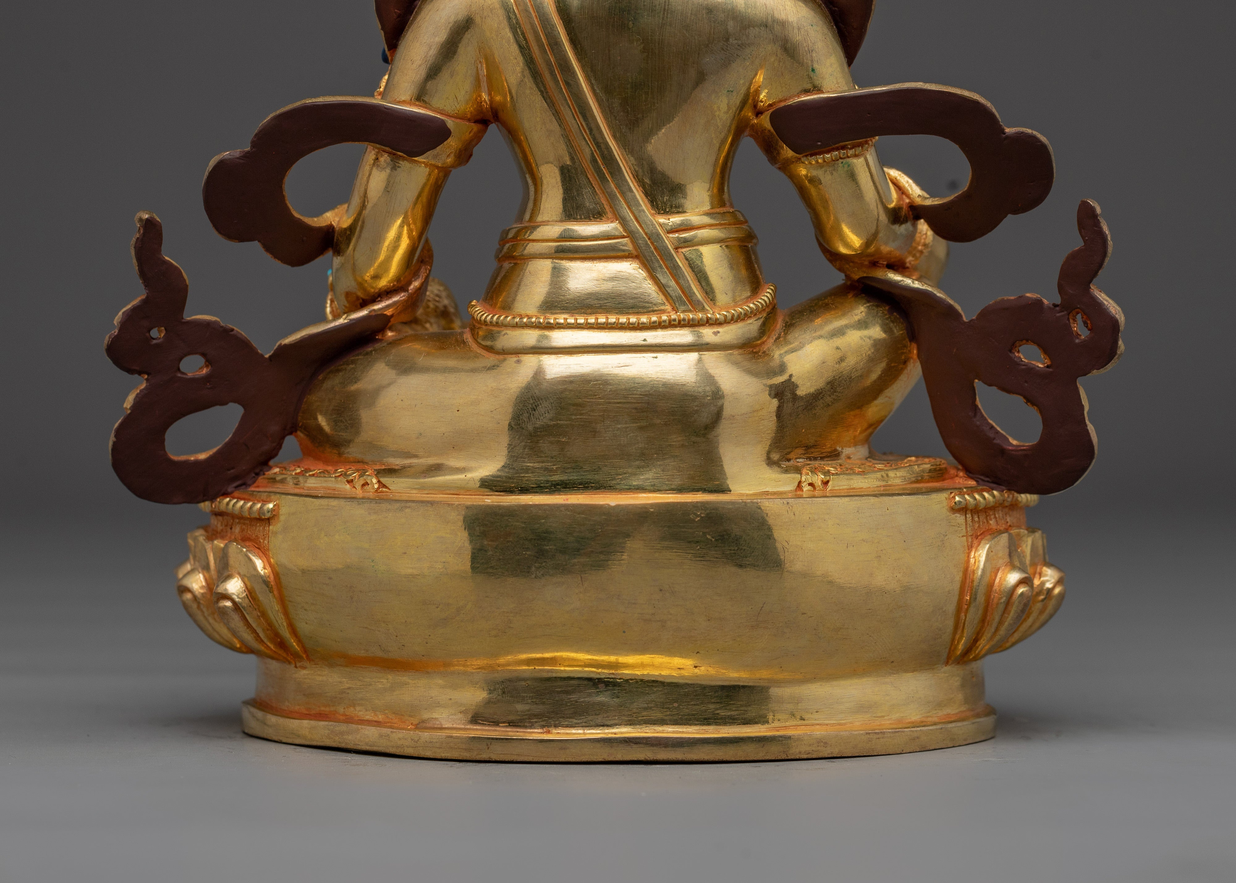 Golden Statue of Wealth Symbol Dzambhala | Buddhist Spiritual Decor