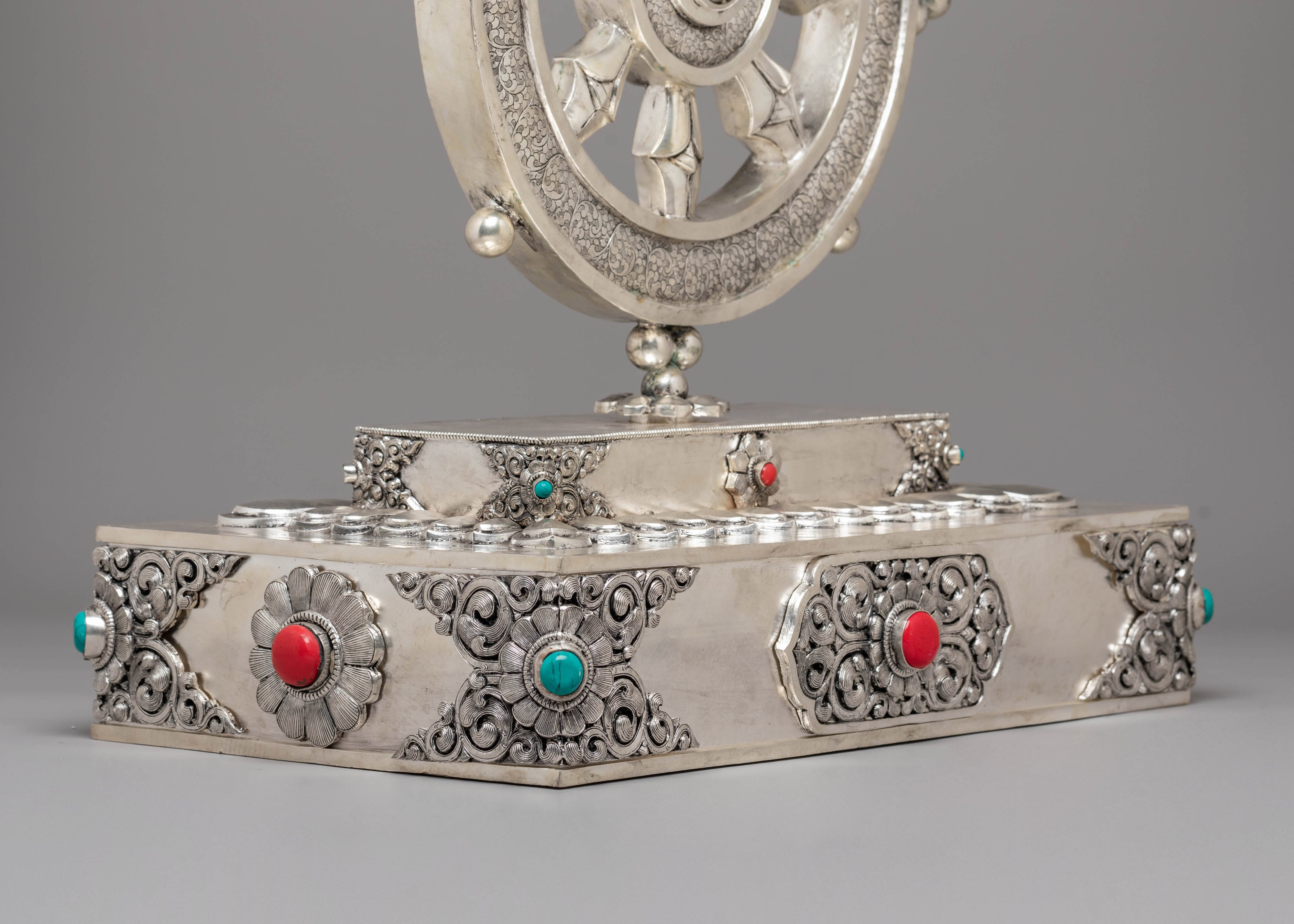Handcrafted Buddhist Dharma Wheel | Symbol of Spiritual Enlightenment