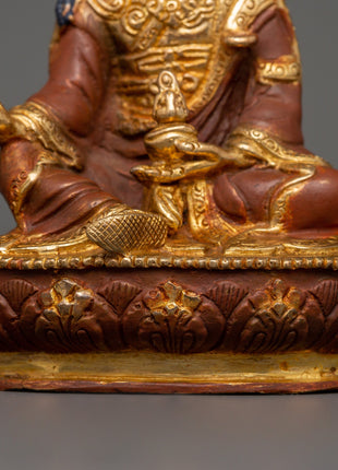 Tibetan Copper Padmasambhava Figure | Spiritual Power &amp; Protection