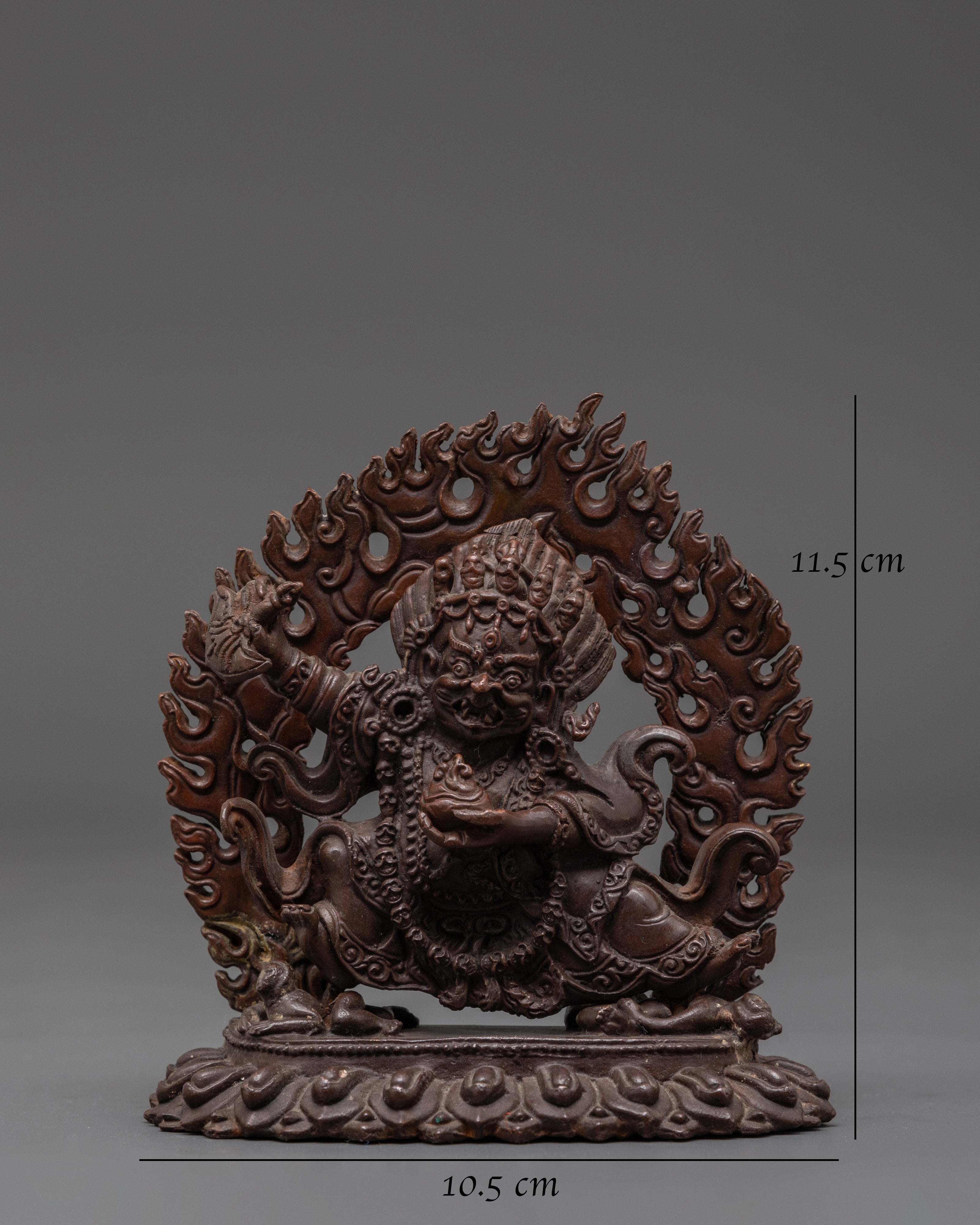 Tibetan Mahakala Bernakchen Protector Deity Statue | Guardian Deity Sculpture
