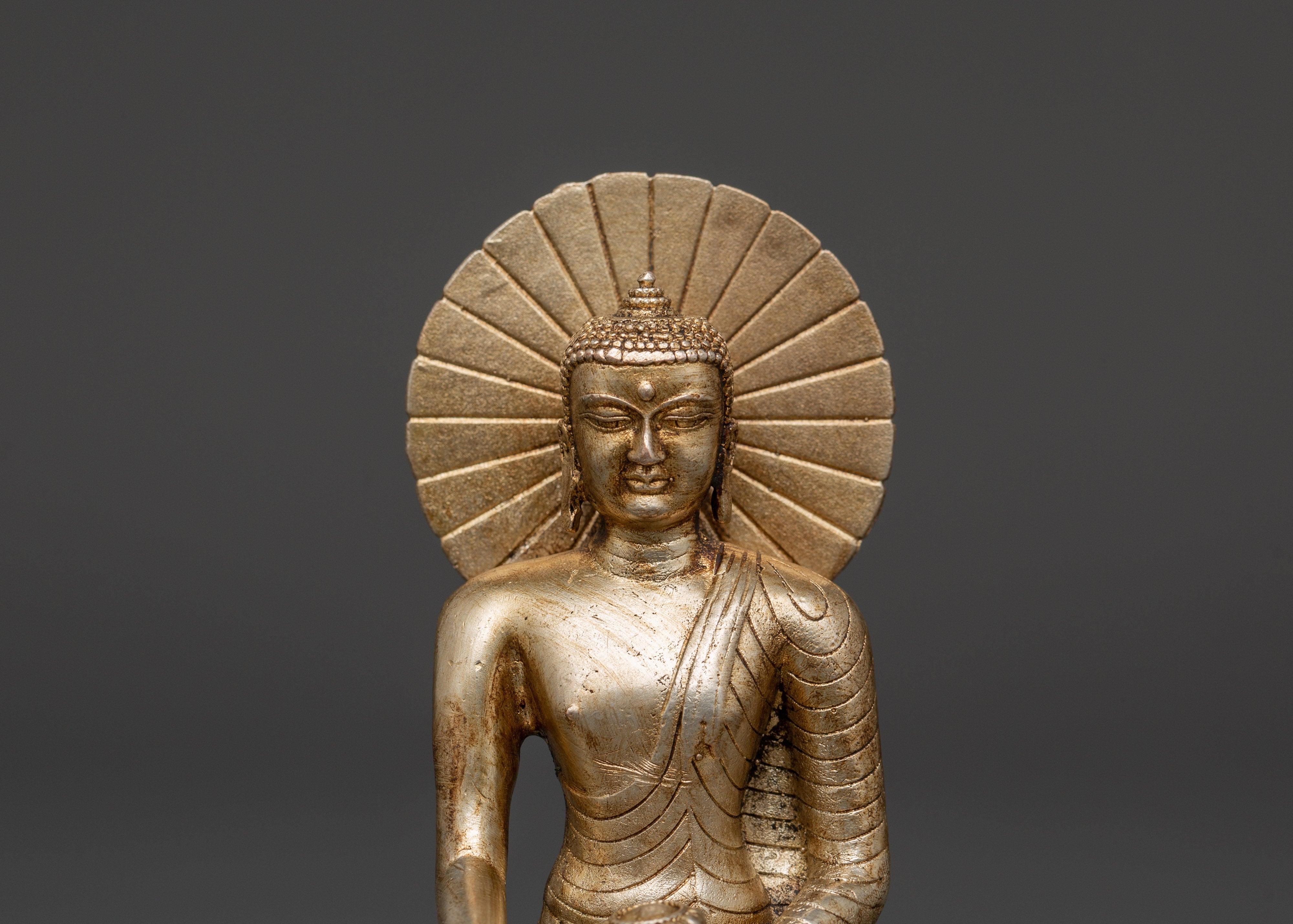 silver-plated Shakyamuni Buddha | Meditation & Sacred Decor