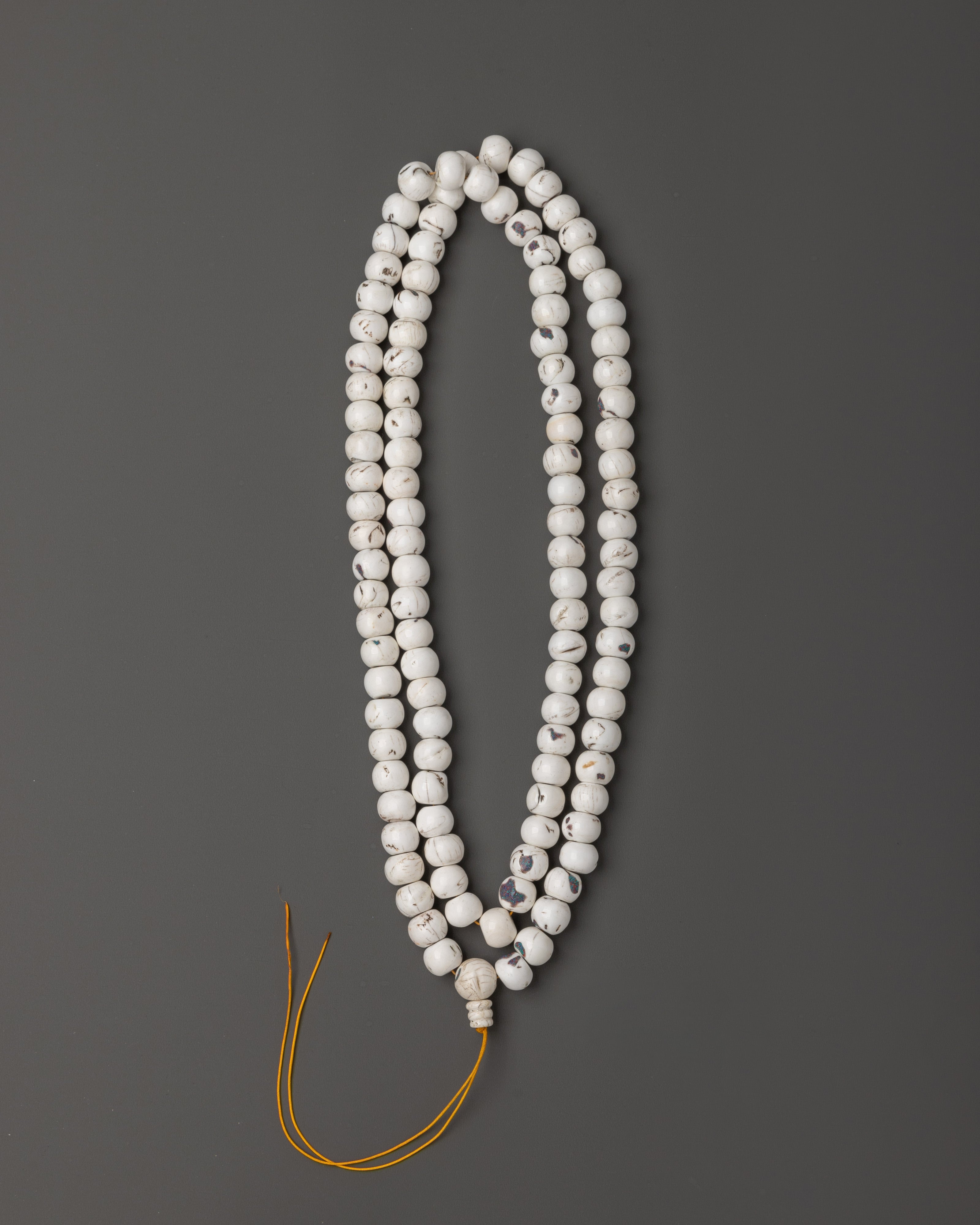 Handmade Conch Shell Mala | White Buddhist Prayer Beads Mala