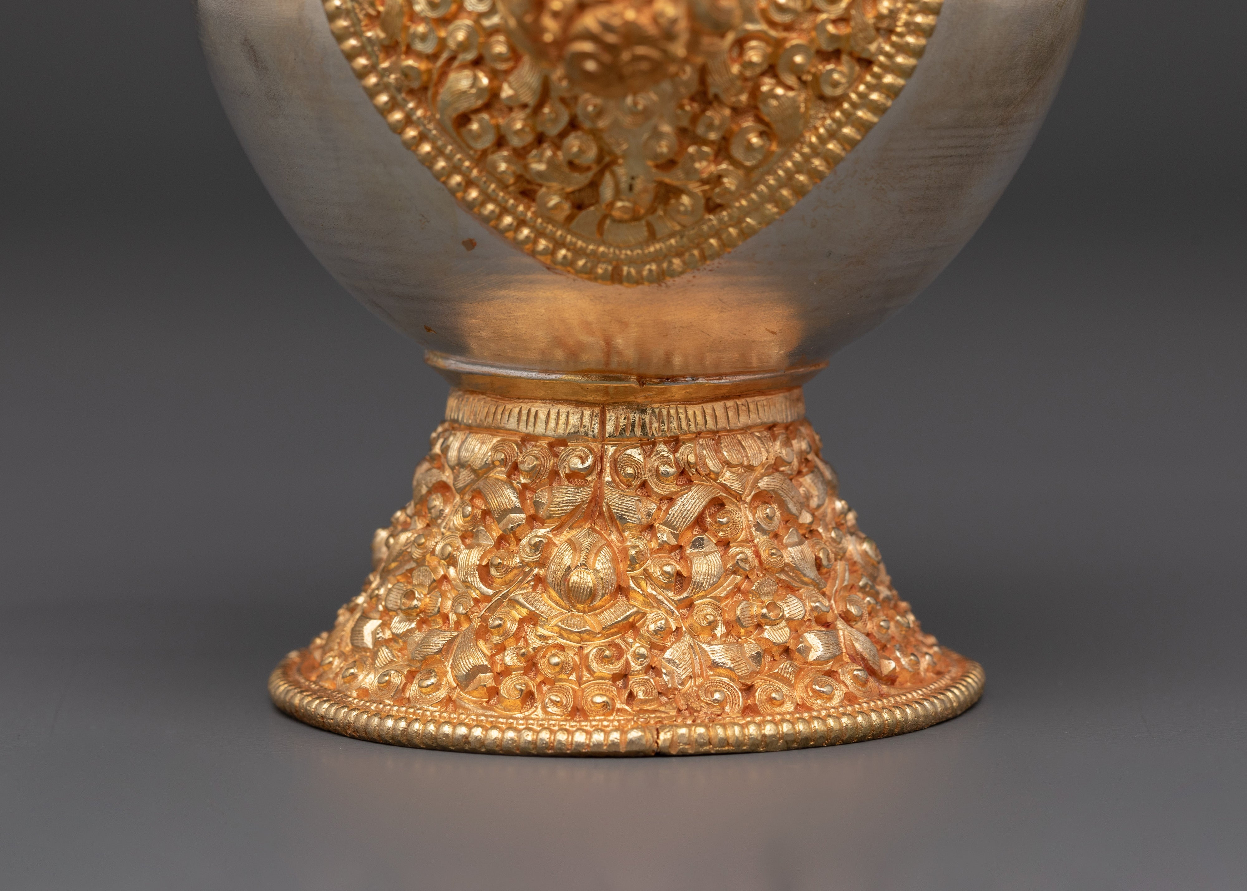 Spiritual Bhumba Ritual Pot | Gold & Silver Plating for Sacred Ceremonies
