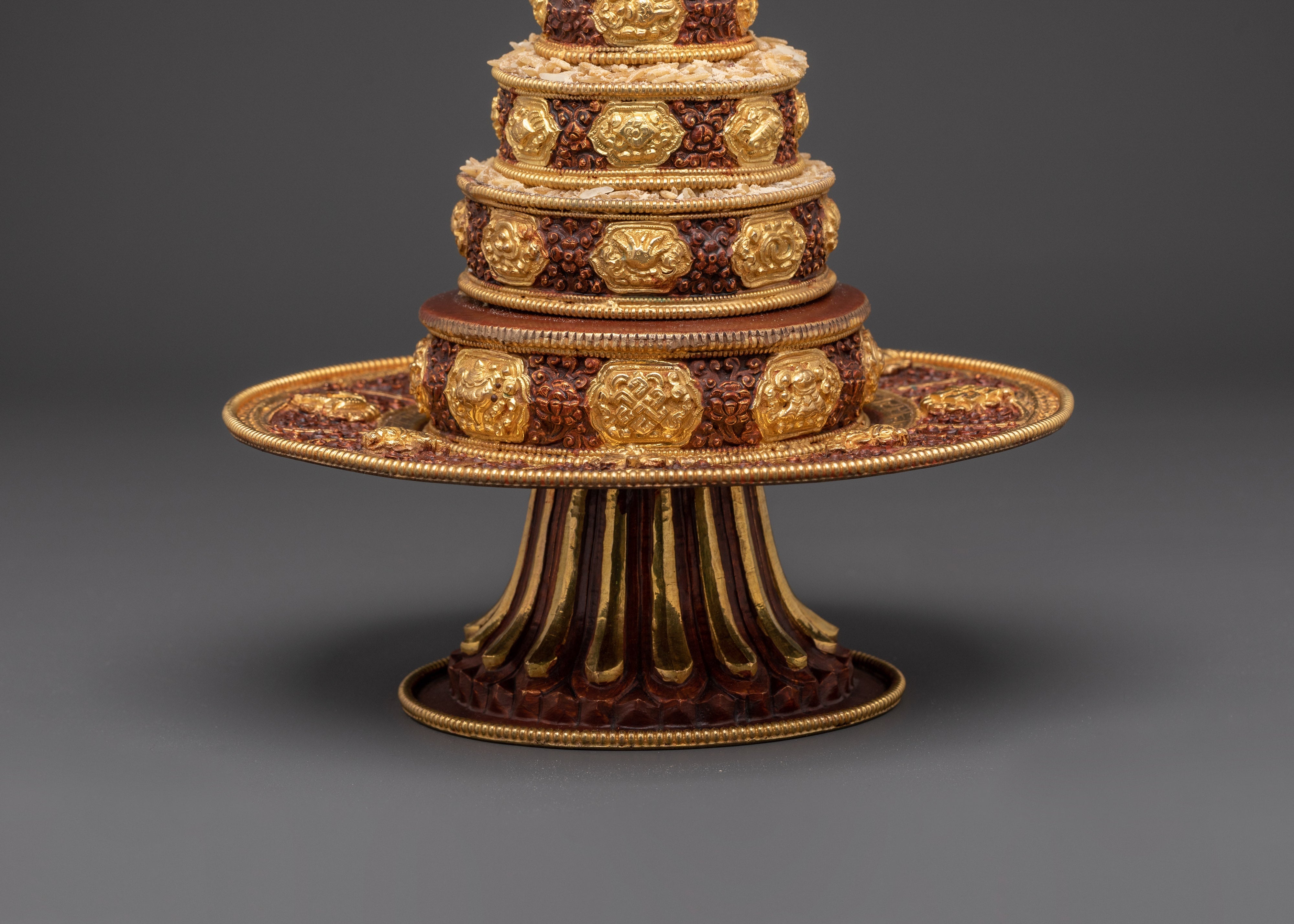 Gold Plated Mandala for Rituals | Sacred Altar Decor for Meditation and Puja