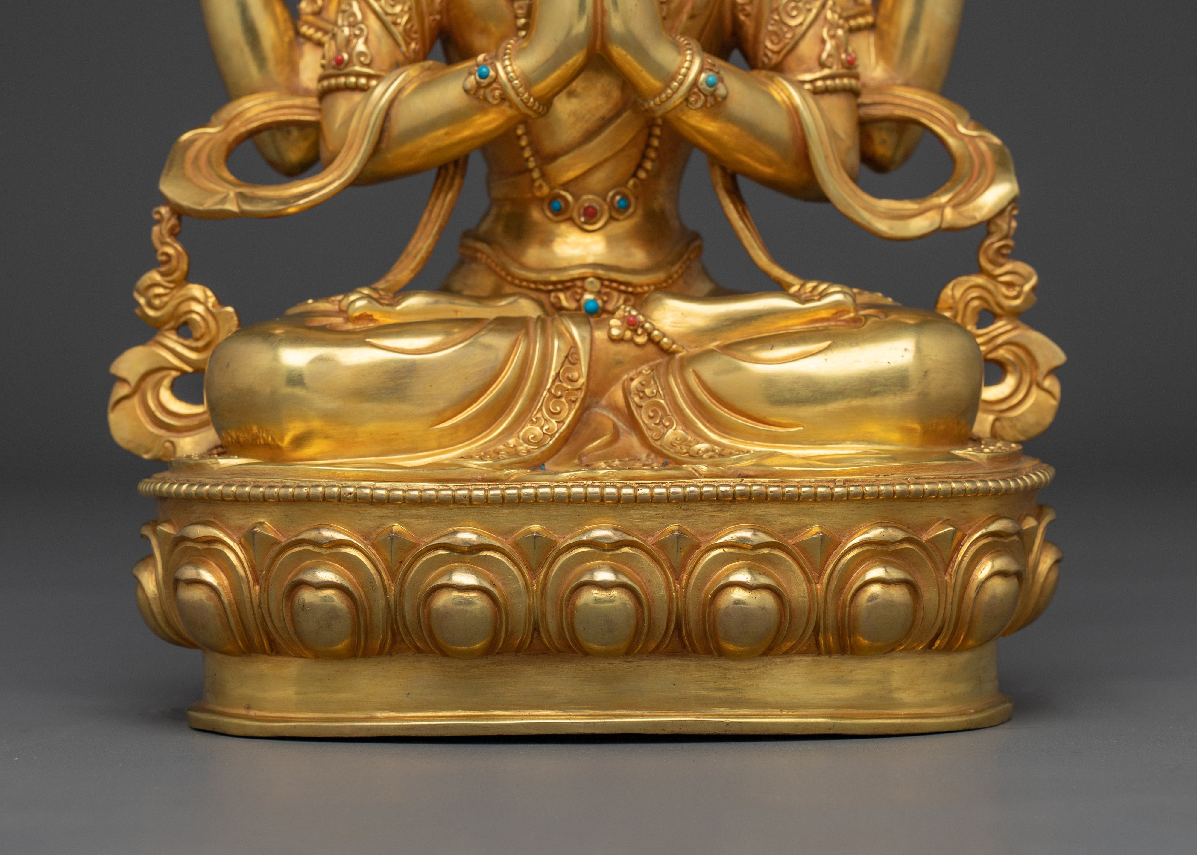 Avalokiteshvara Spiritual Decor | Himalayan Chenrezig Artwork