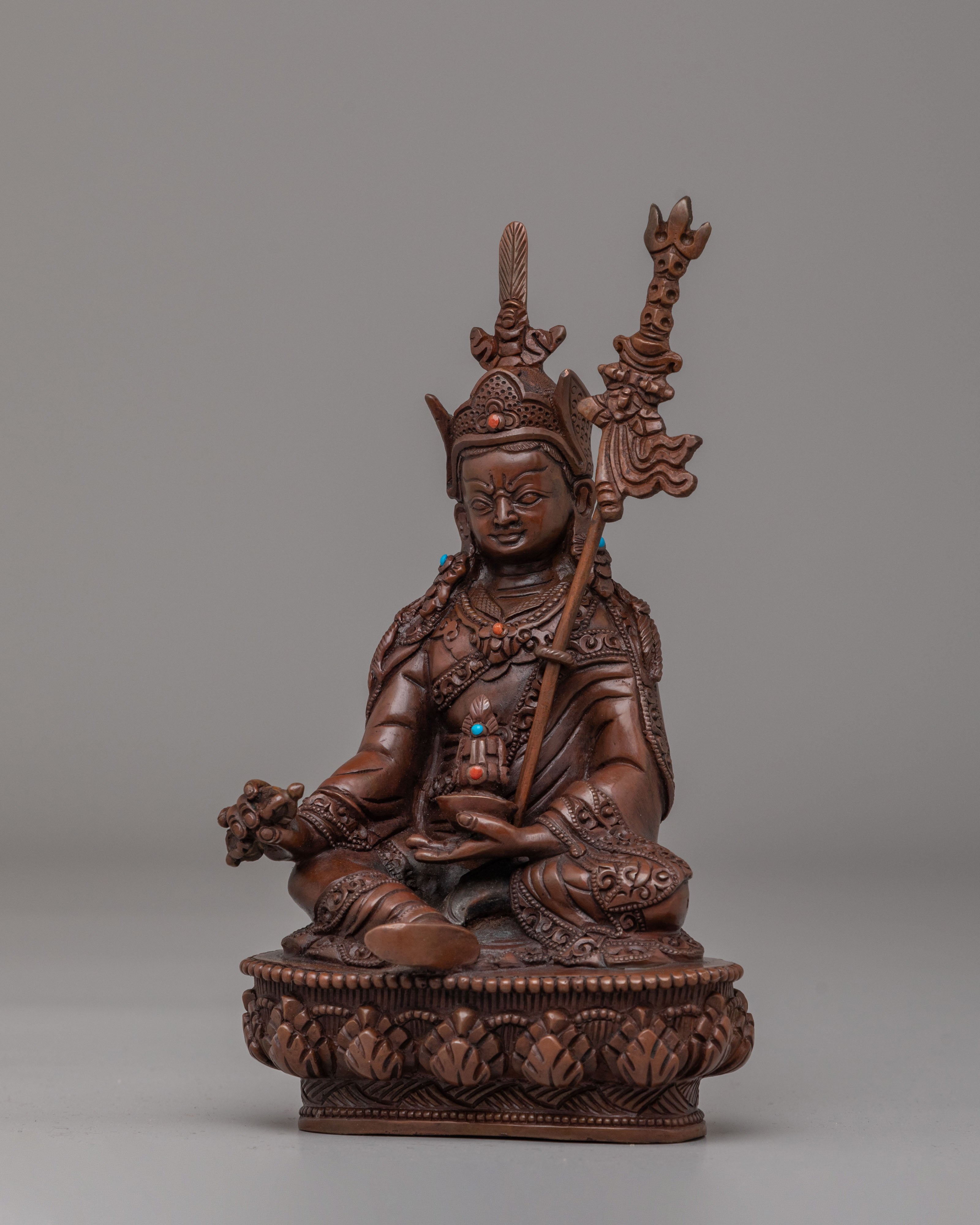 Tibetan Guru Rinpoche Statue | Buddhist Alter Decor