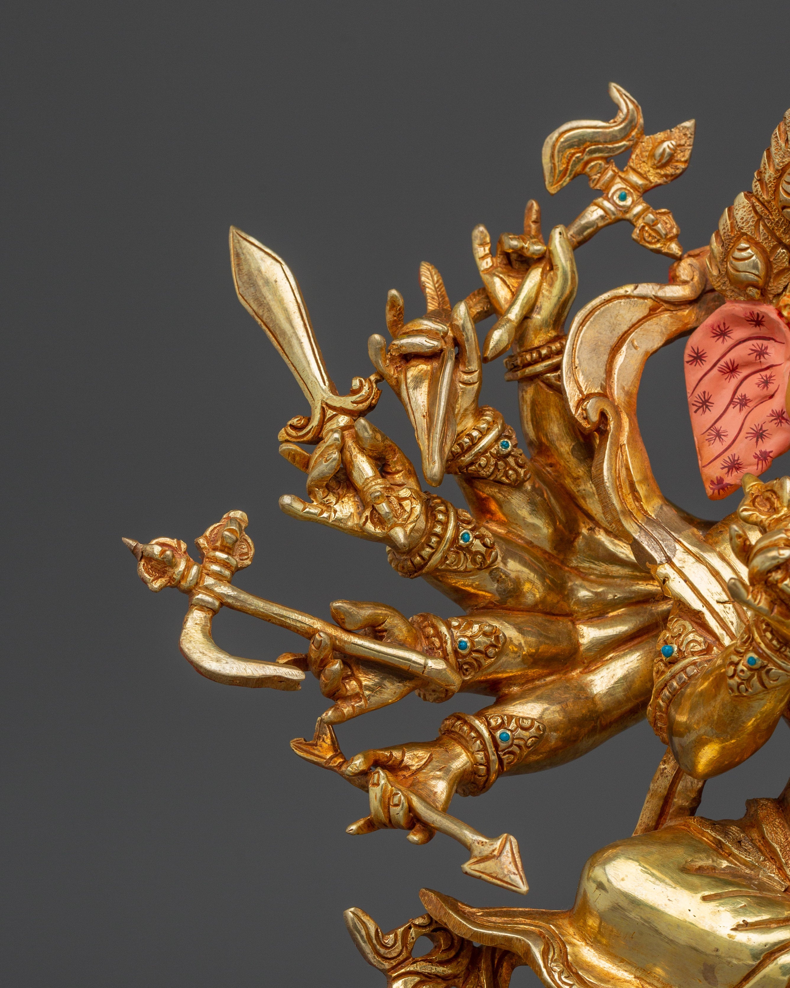 Ganesh Gold Gilded and Copper Statue | Symbol of Prosperity, Wisdom, and Protection