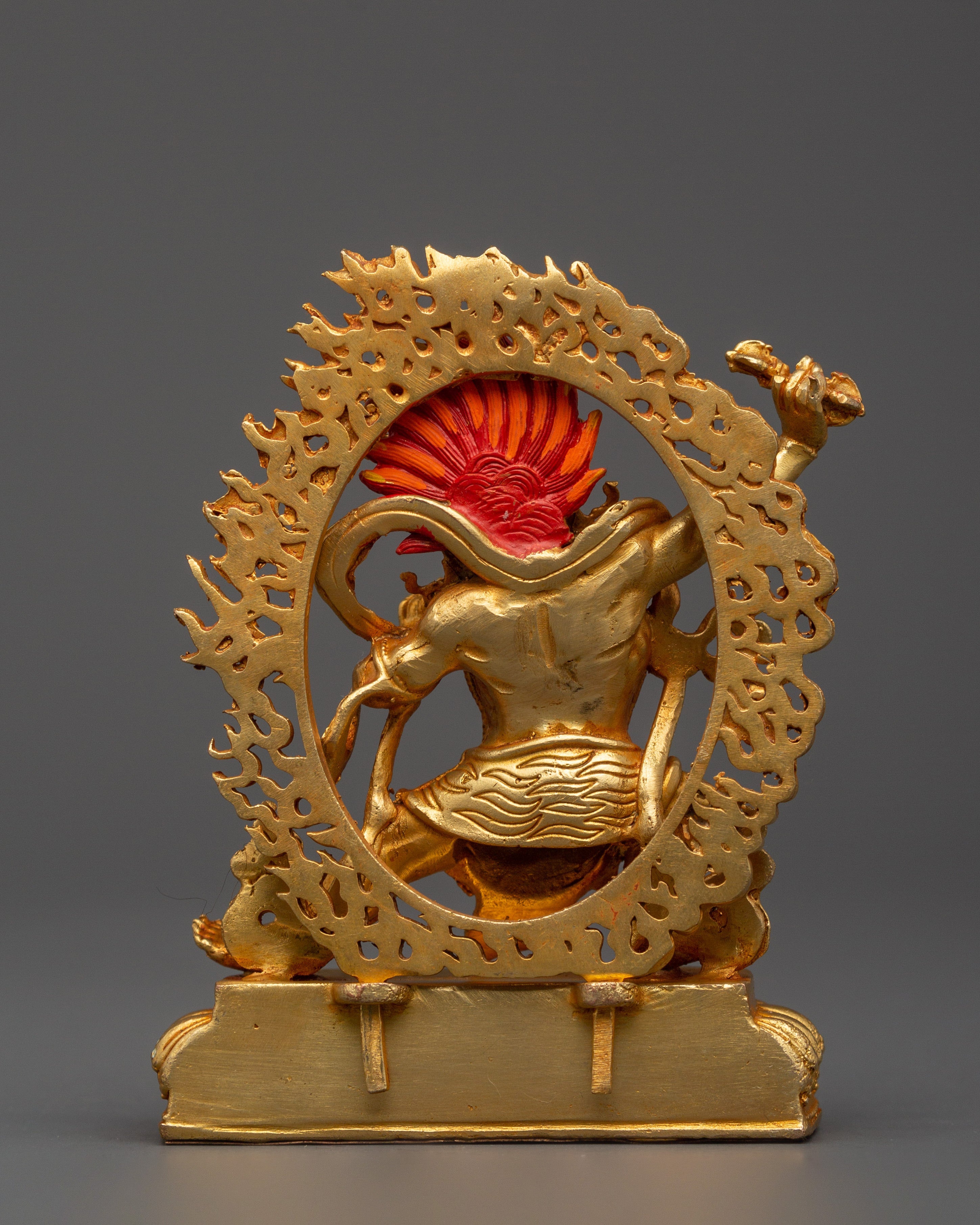 Gold Plated Vajrapani Statue in Copper | Meditation Space