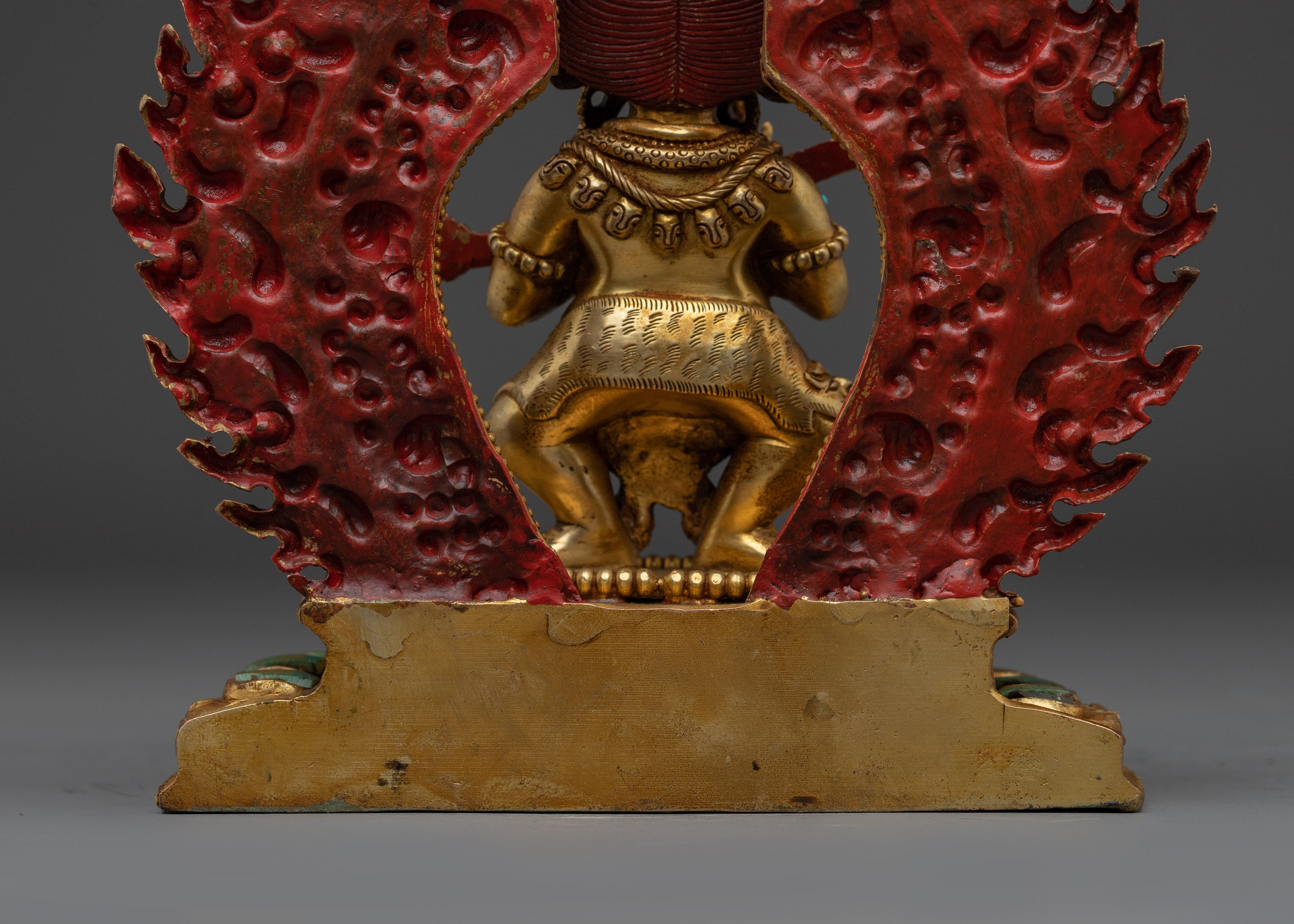 Golden Sakya Mahakala Statue | Guardian of the Dharma
