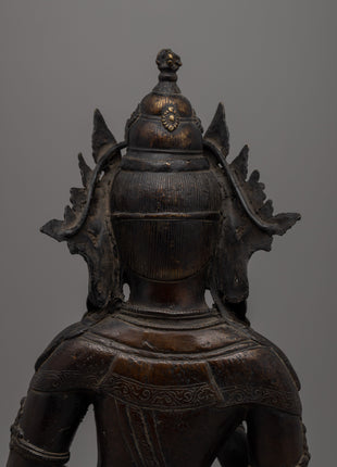 Handcrafted antique-finish Vajrasattva  bronze Buddha statue | Sacred Home Decor, Spiritual Altar Piece