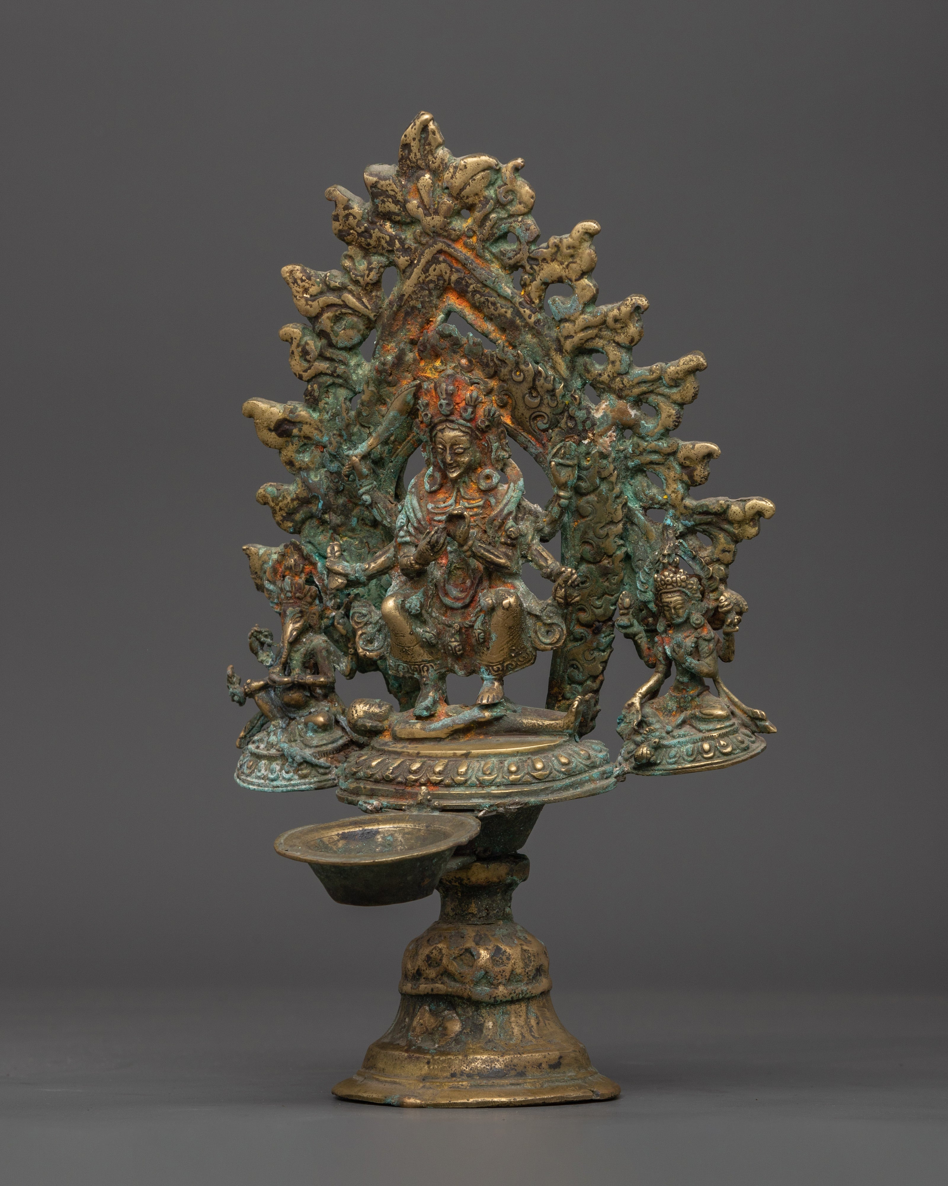 Panas Statue Oil Lamp | Spiritual Altar Decor and Lighting