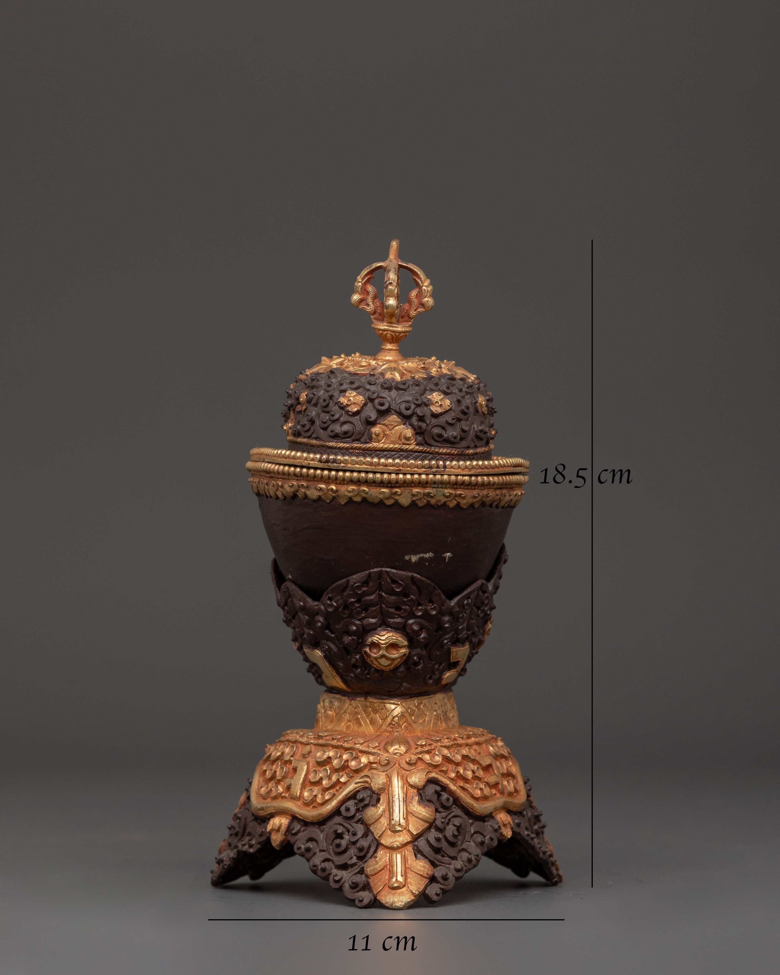 Copper Kapala Offering Set | For Tantric Ceremonies & Tibetan Buddhist Offerings