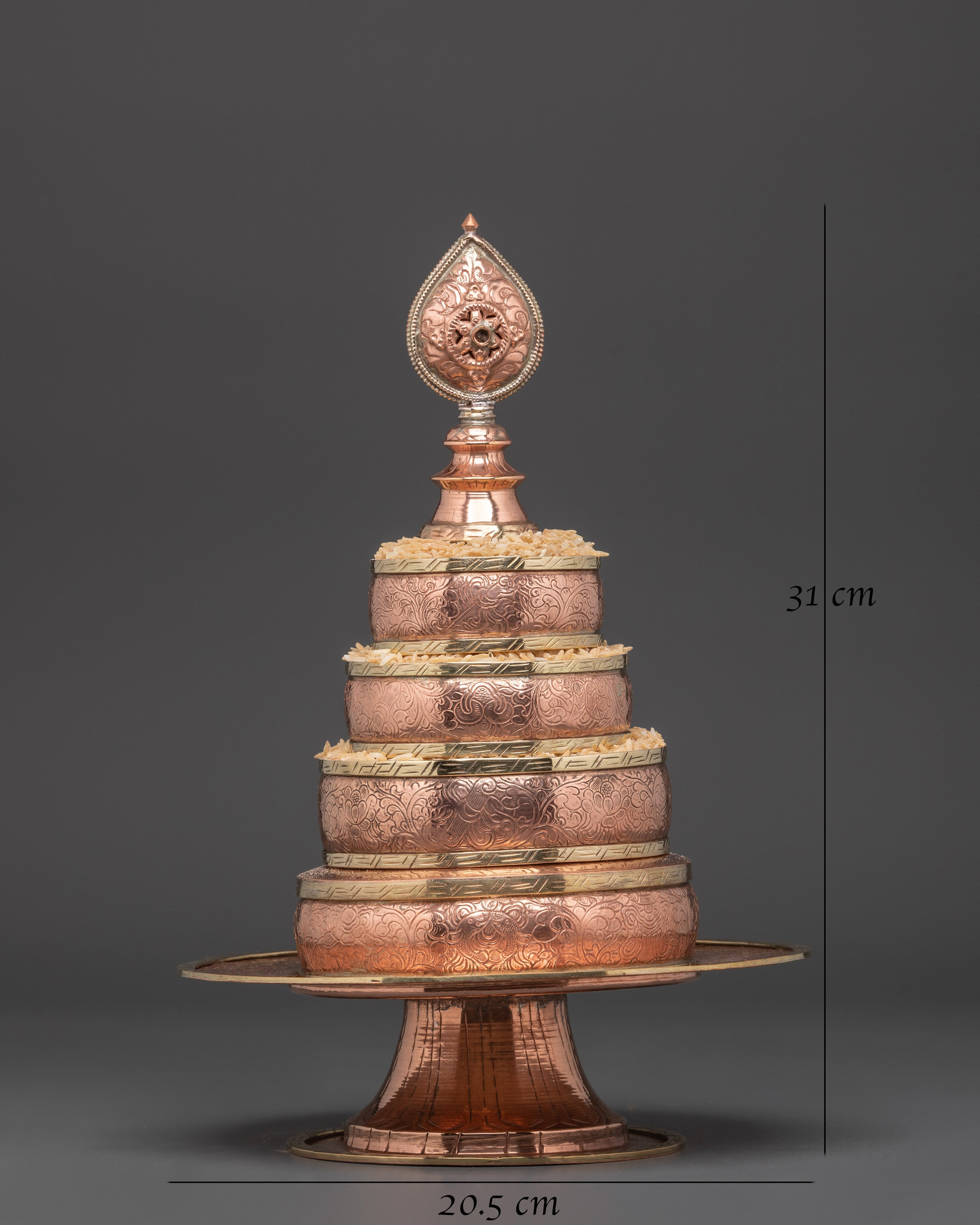 Handcrafted Tibetan Buddhist Mandala Set | Copper Mandala for Sacred Rituals