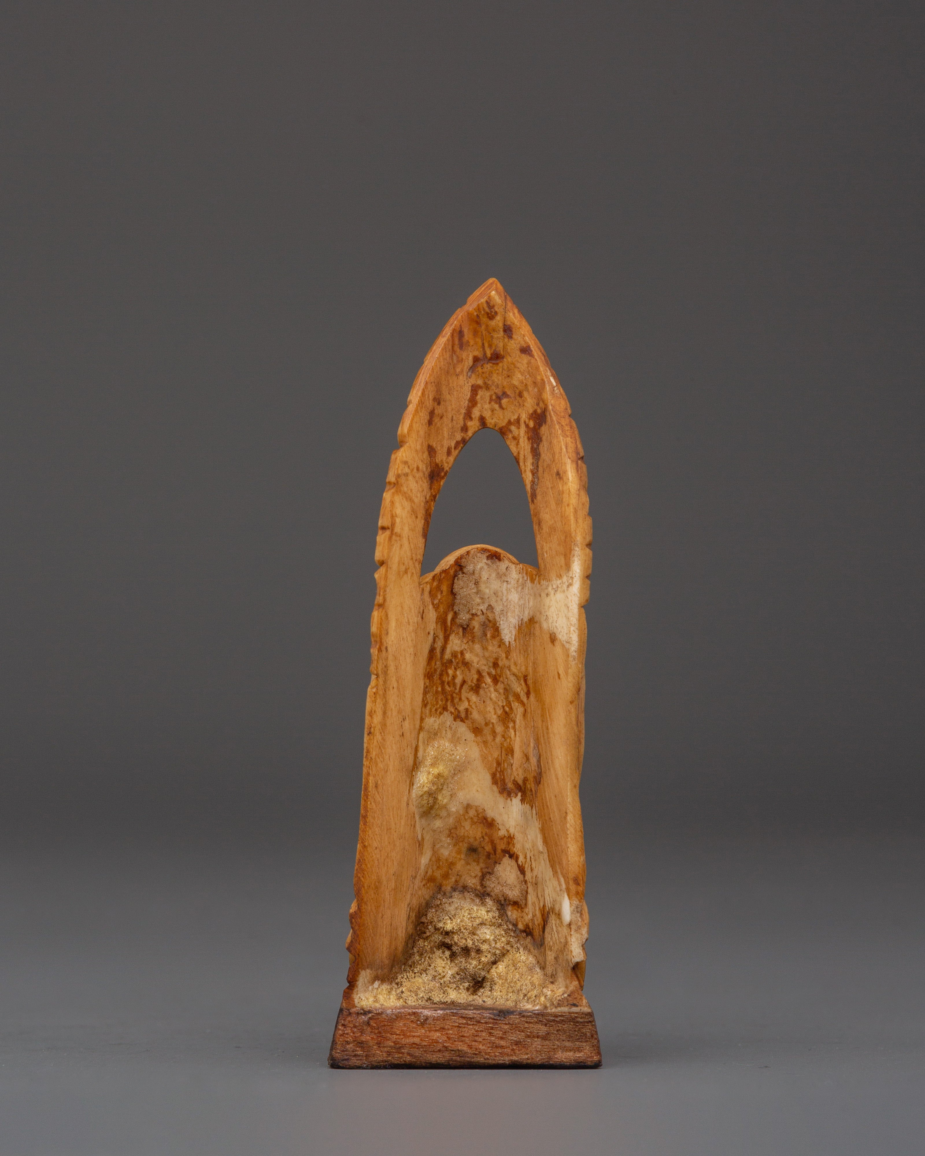 Chenrezig Bone Hand-carved Statue | Four-Armed Avalokiteshvara