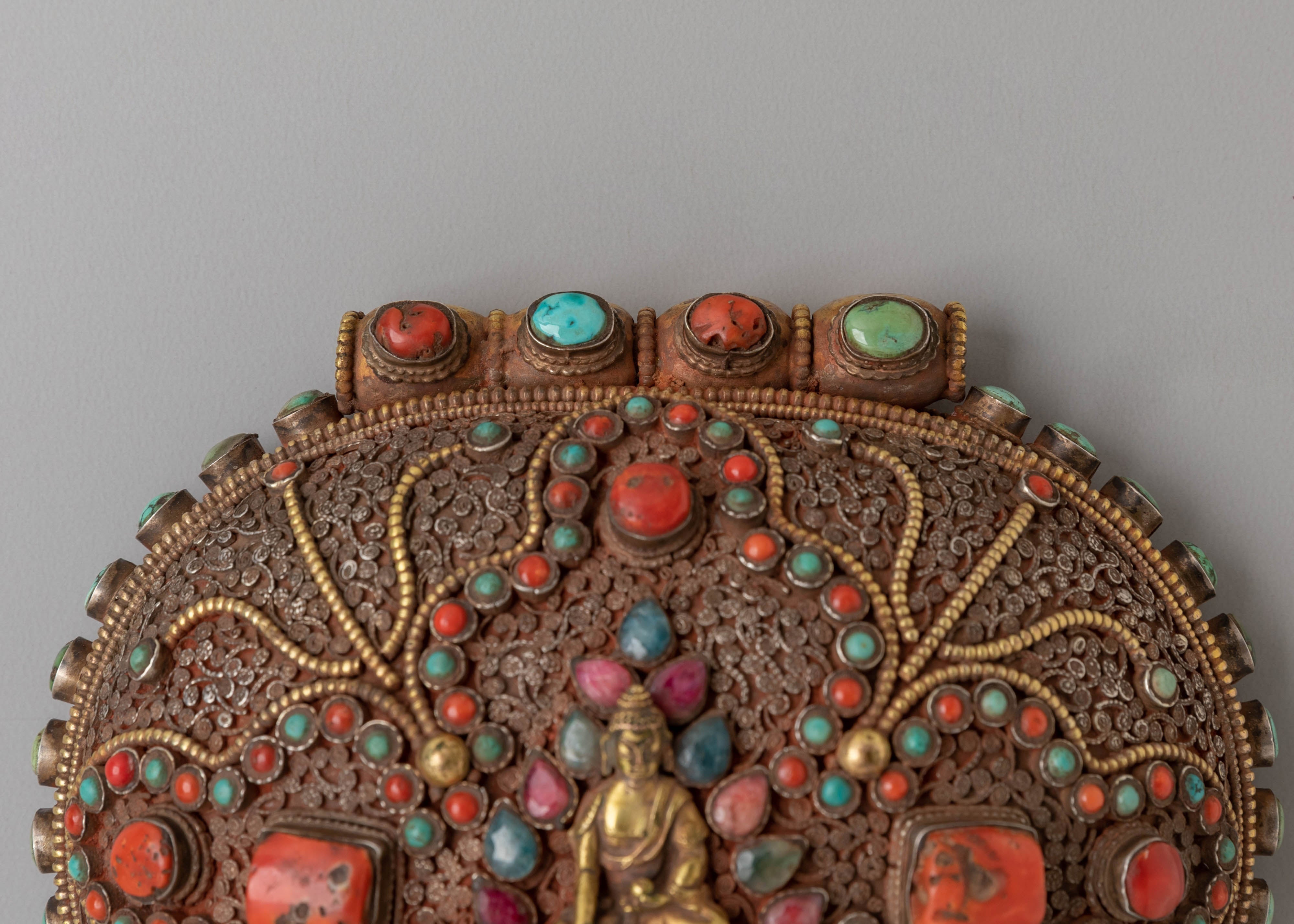 Handcrafted Ratnasambhava Ghau Box | Unique Spiritual Ghau Box