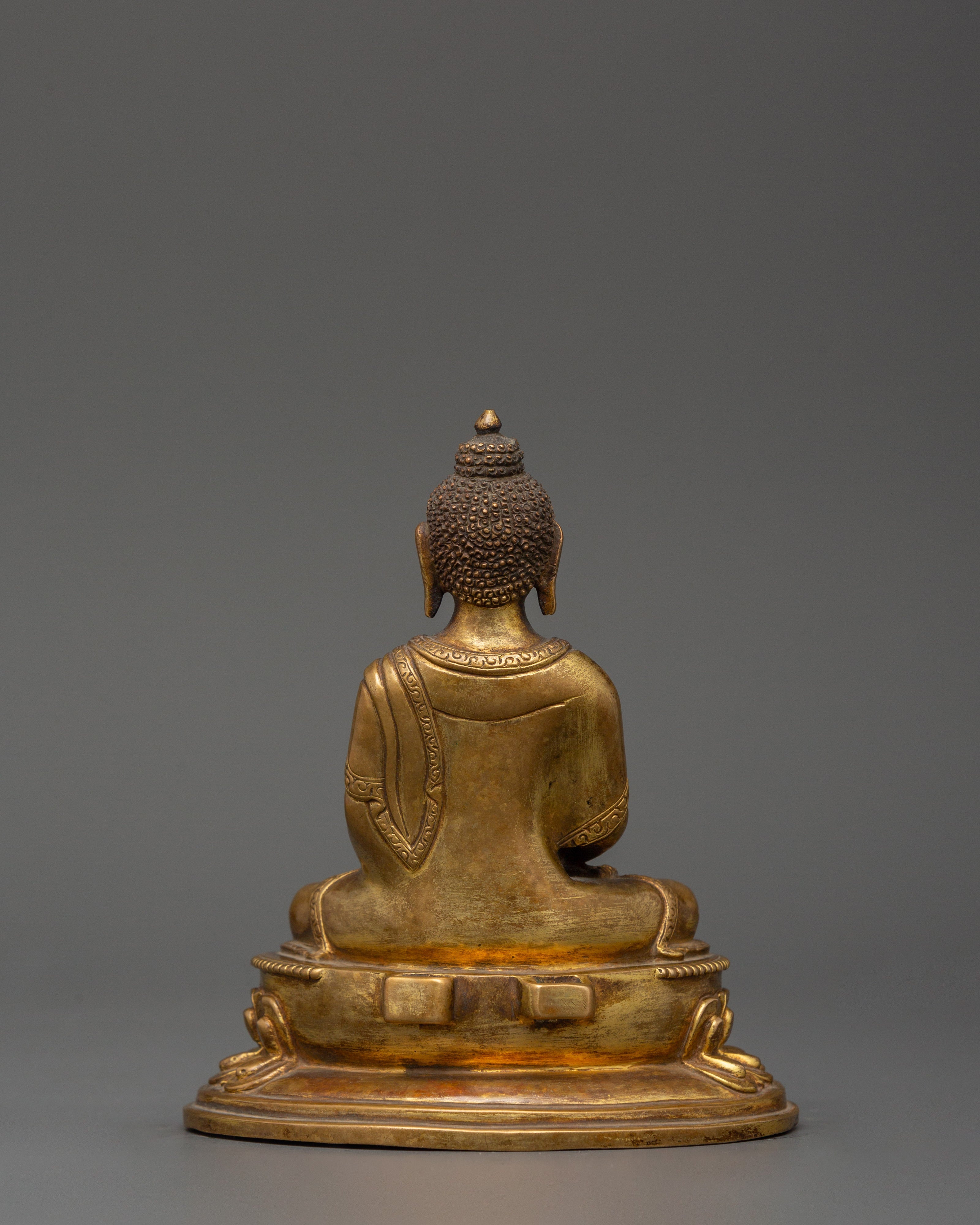 Tibetan Amitabha Buddha for Enlightenment | Gold-Plated Copper Amitayus