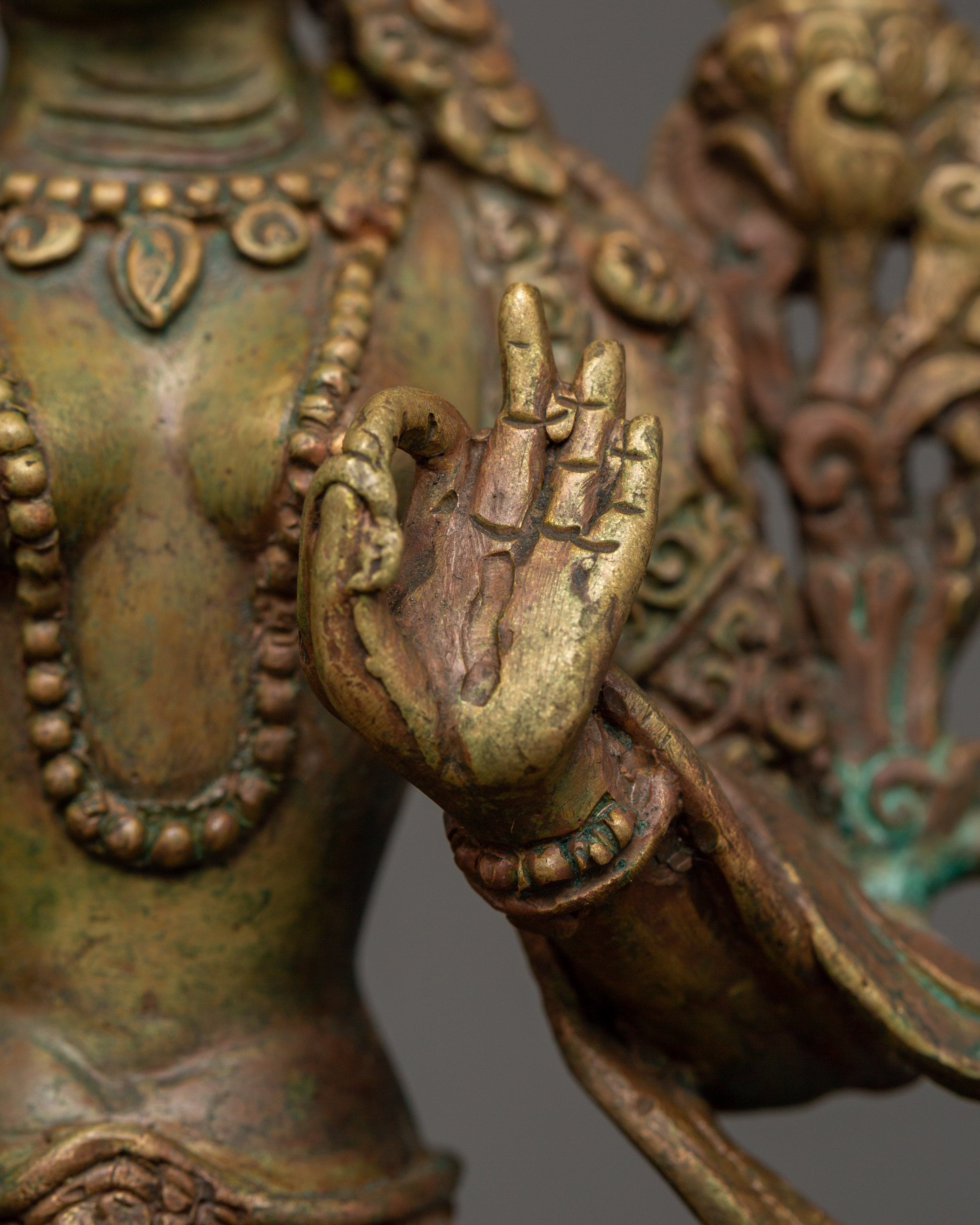 White Tara Antique Statue | Goddess of Compassion