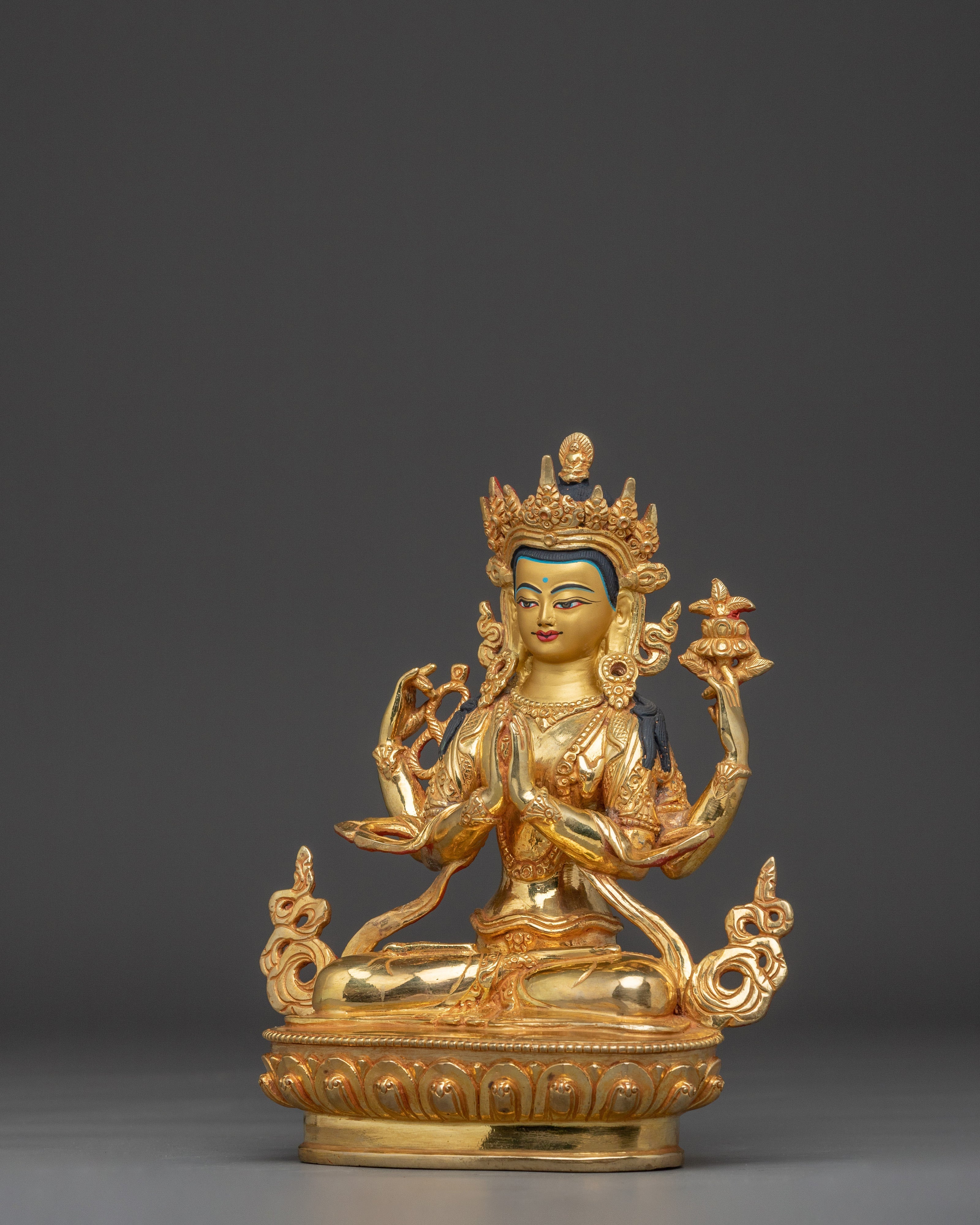 Handcrafted Buddha Artwork of Chenrezig | Protector and Healer in Tibetan Buddhism