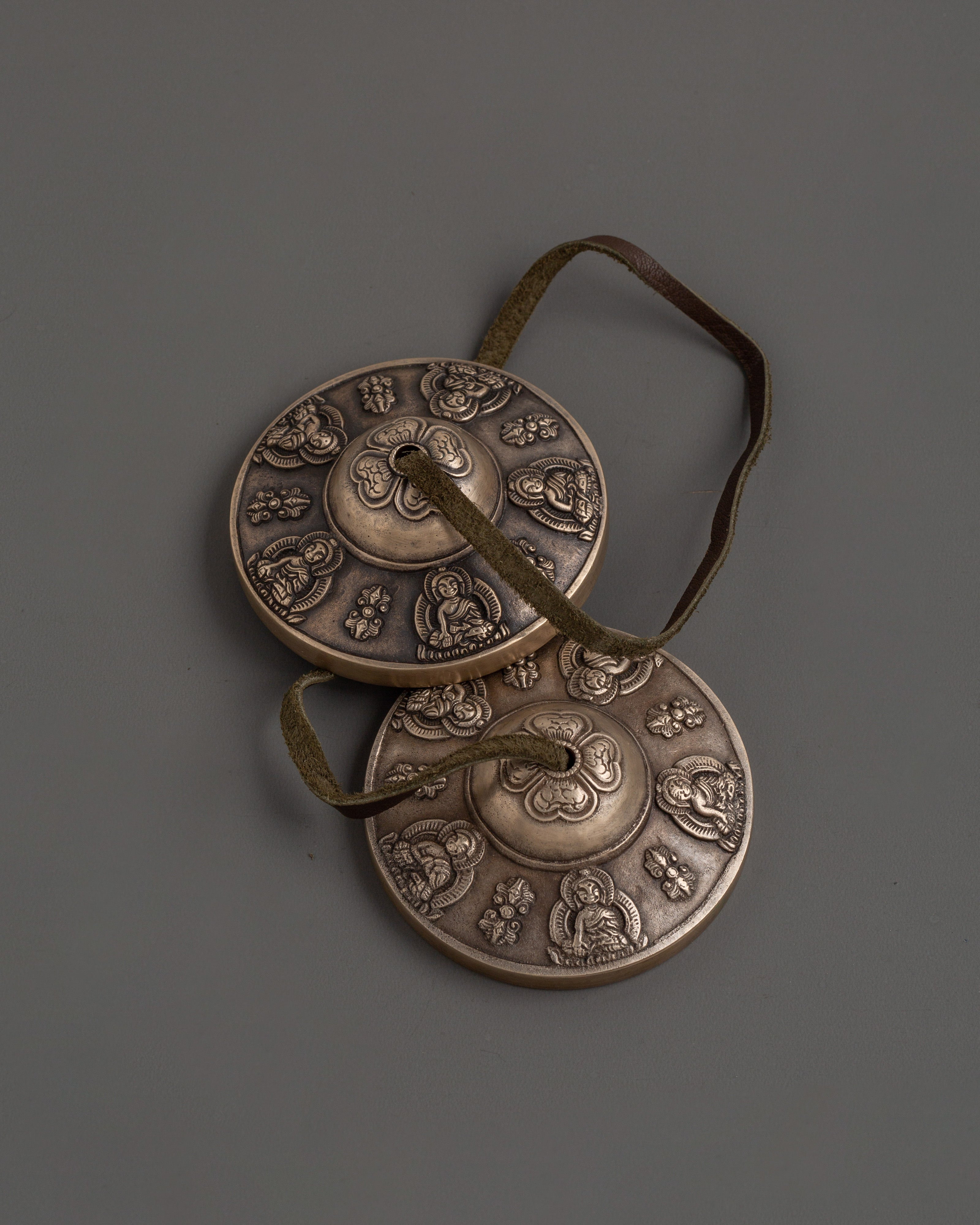 Buddhist Ritual Items Tingsha | Handcrafted Bronze Tibetan Cymbals