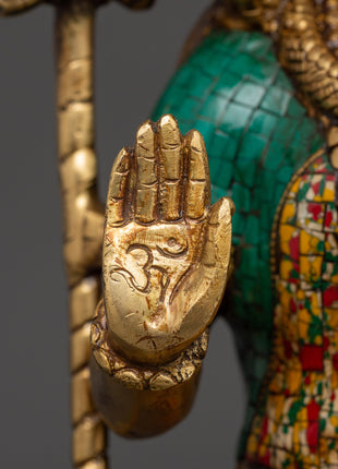 Brass Lord Shiva Statue | Seated Hindu Deity Sculpture