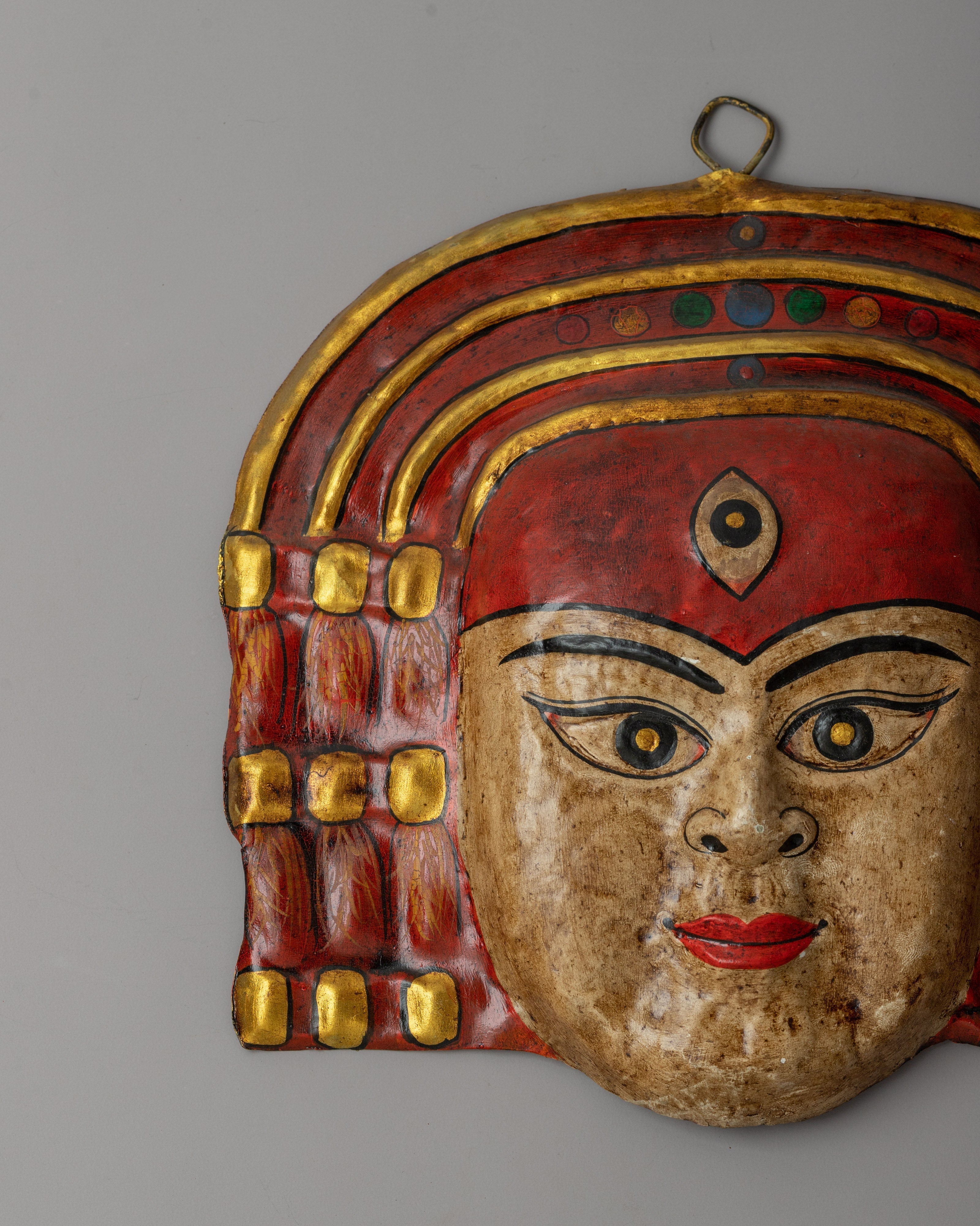 Handcrafted Kumari Face Mask | Symbol of Divine Power & Purity