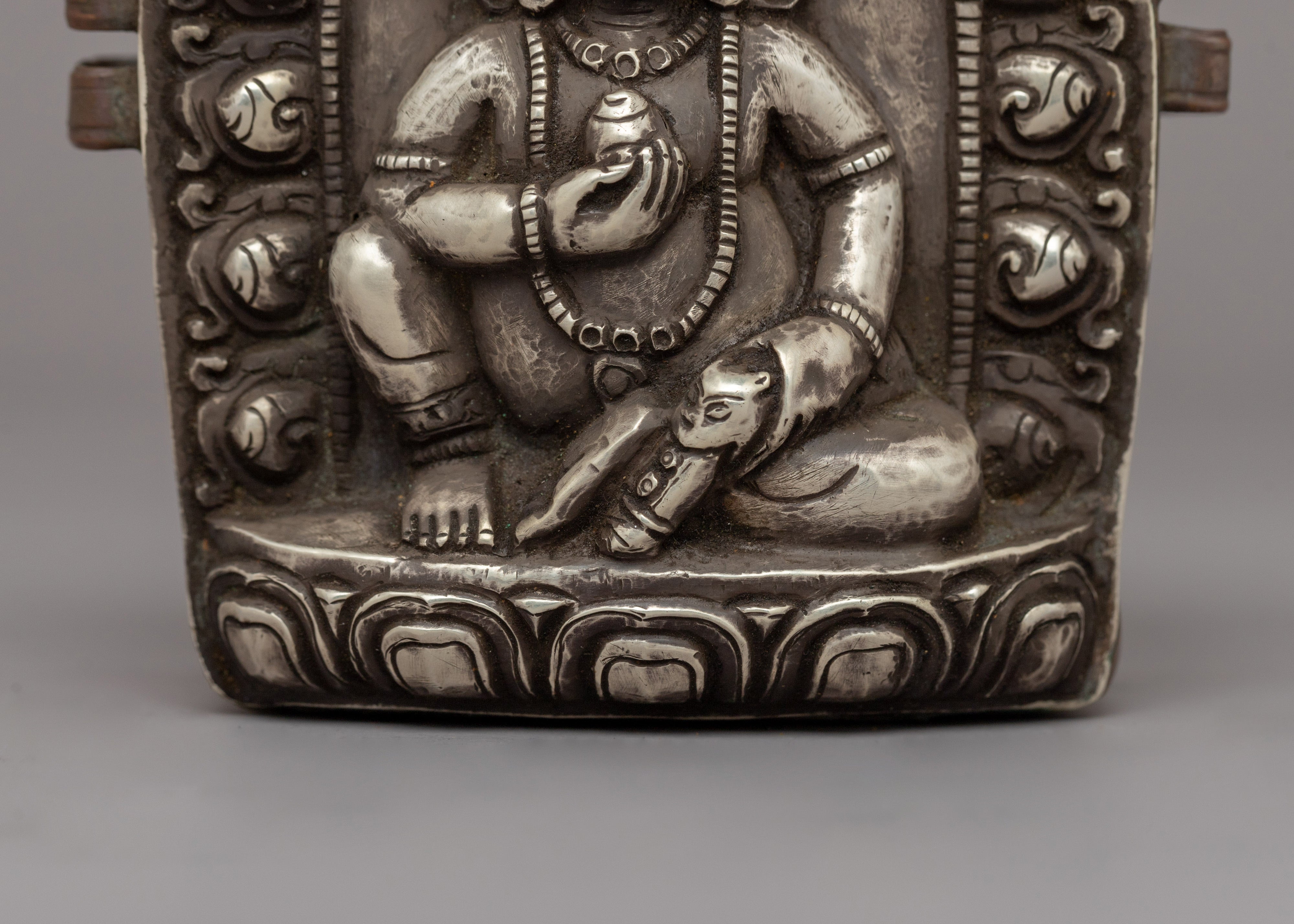 Sacred Dzambhala Ghau Box | Buddhist Artifact for Prosperity and Protection