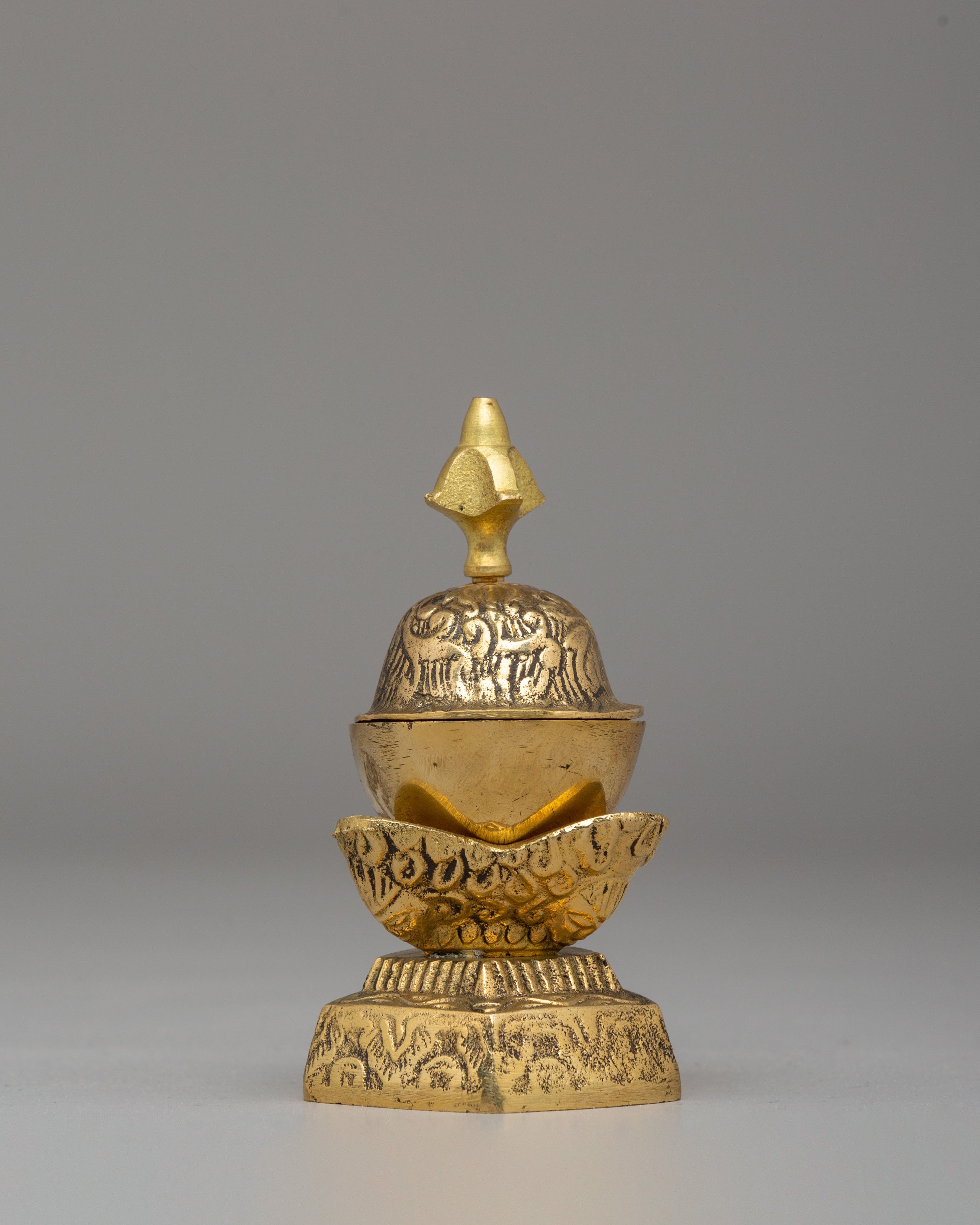 Tibetan Altar Kapala | Ritual Skull Cup for Tantric Offerings