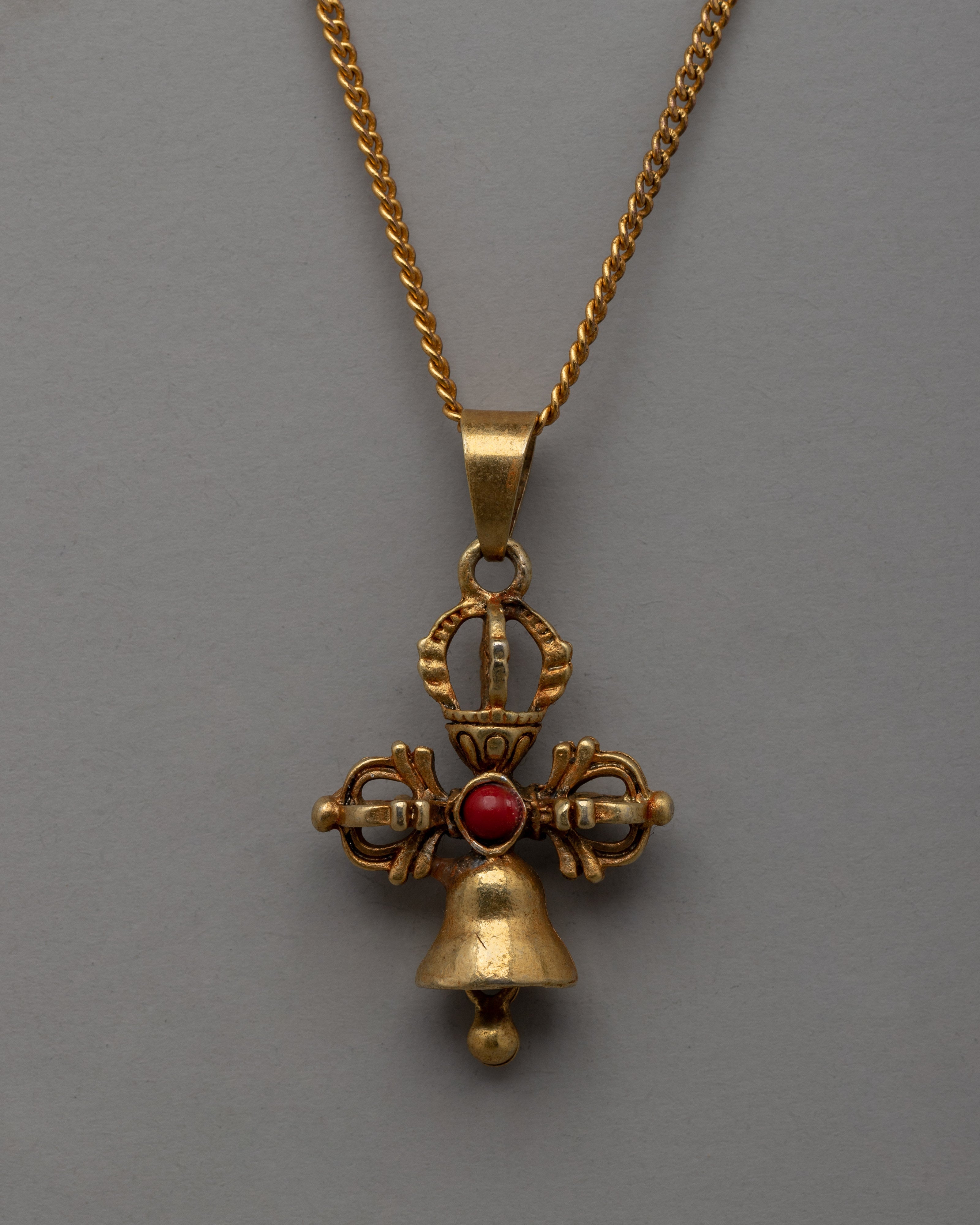 Sacred Double Dorje Bell Locket | Buddhist Pendant Symbolizes Protection and Wisdom