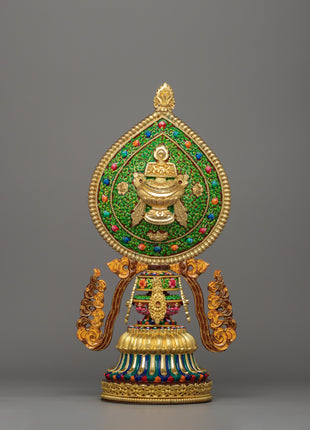 Eight Auspicious Symbols | Handcrafted Gold-Plated Tibetan Sacred Set