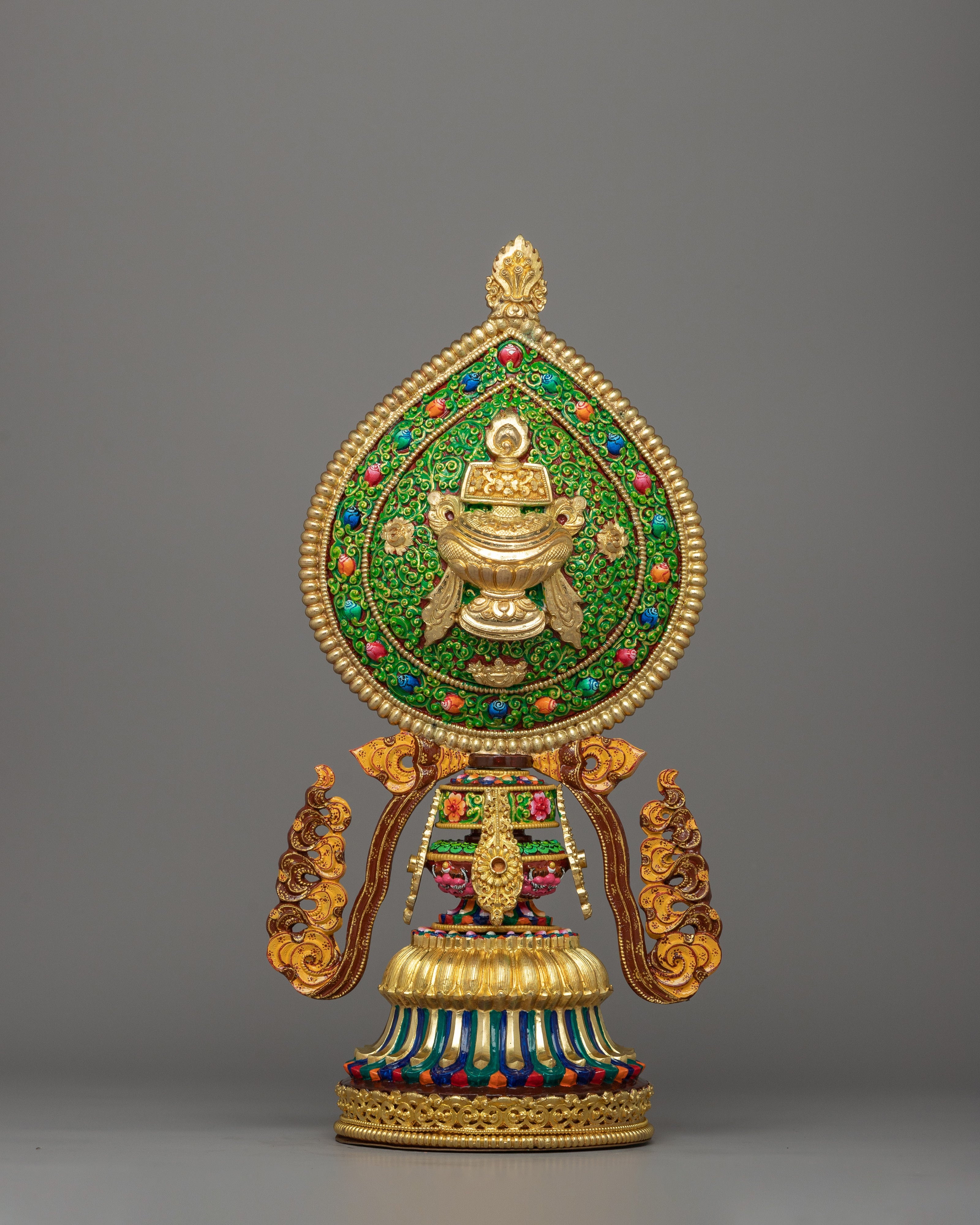 Eight Auspicious Symbols | Handcrafted Gold-Plated Tibetan Sacred Set