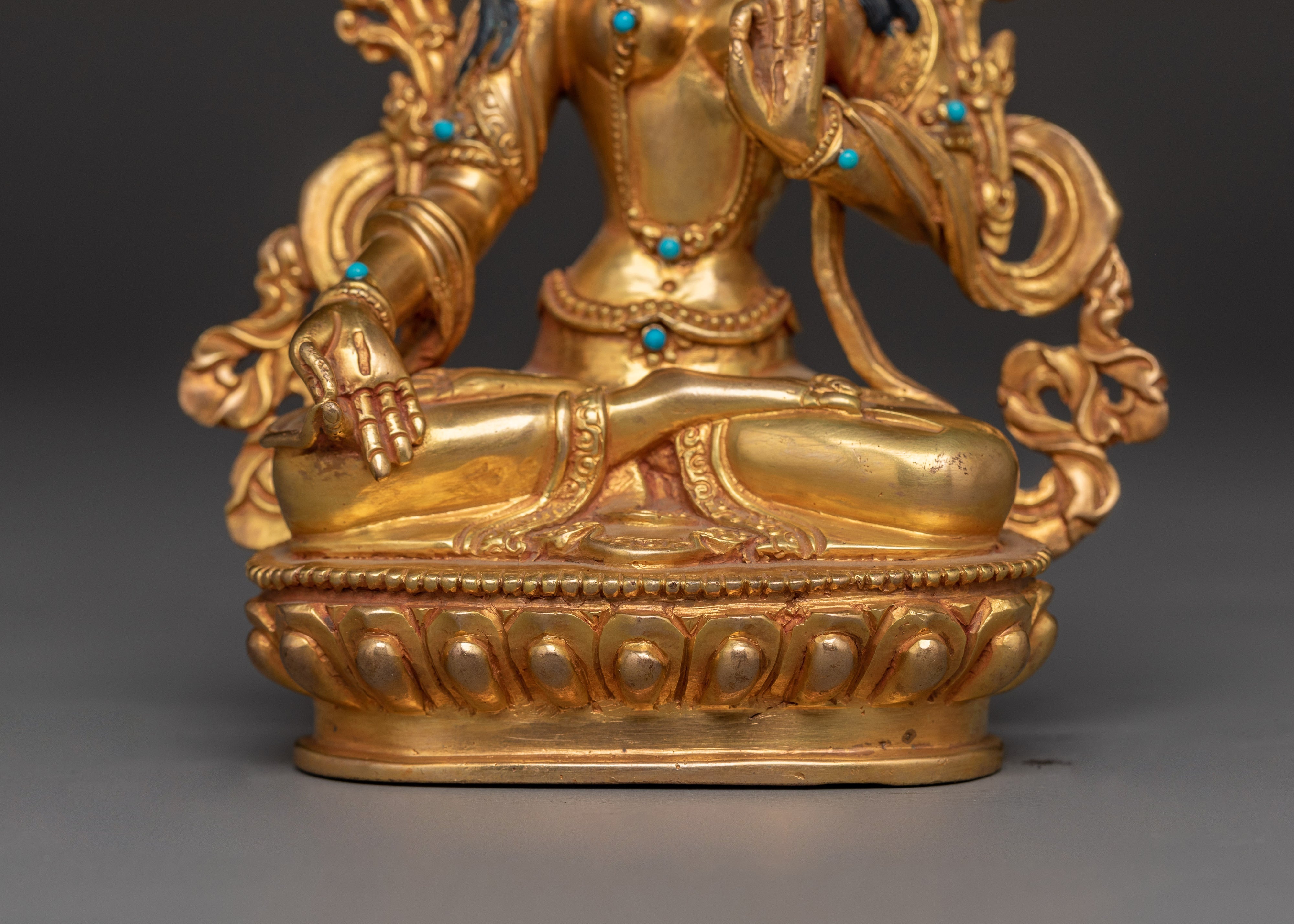Handmade Buddhist Statue of White Tara | Symbol of Compassion and Long Life