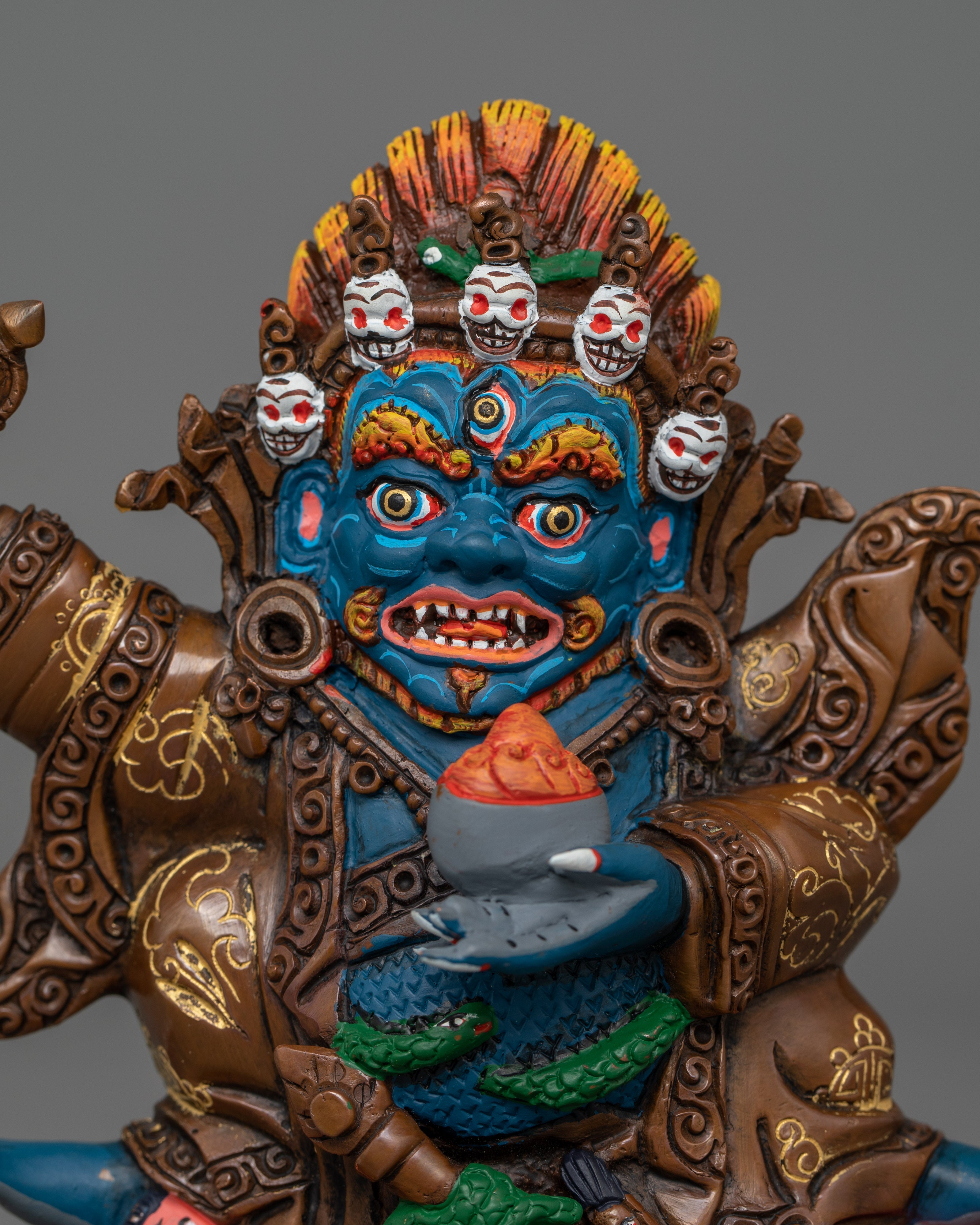 Mahakala Bernakchen Tibetan Deity Figurine | Protector of the Karma Kagyu Lineage