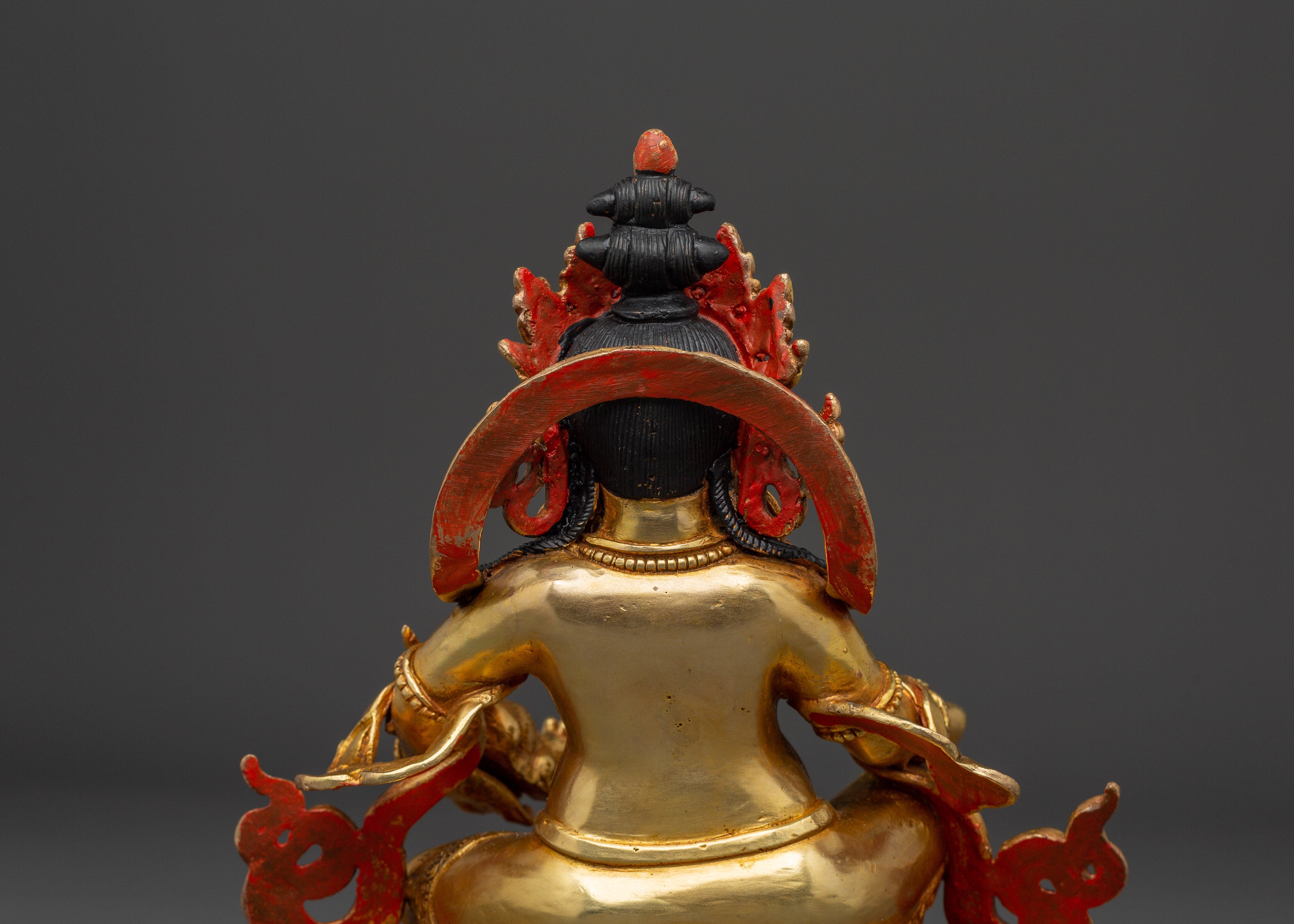 Gold Plated Dzambhala Idol | Copper Body with Gold Plating