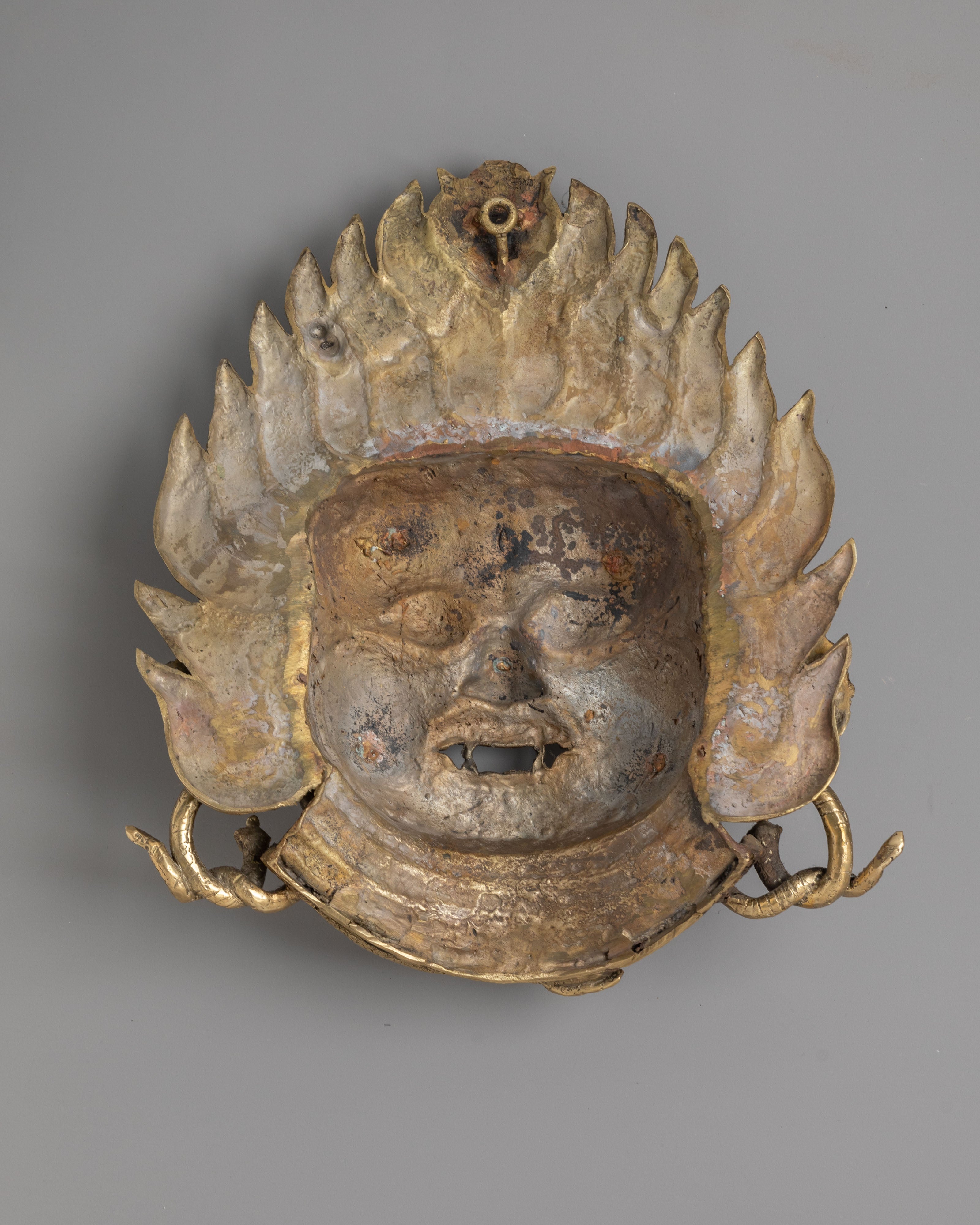 Handmade Bhairav Wall Hanging | Tibetan Hindu Deity Mask for Protective Home Decor