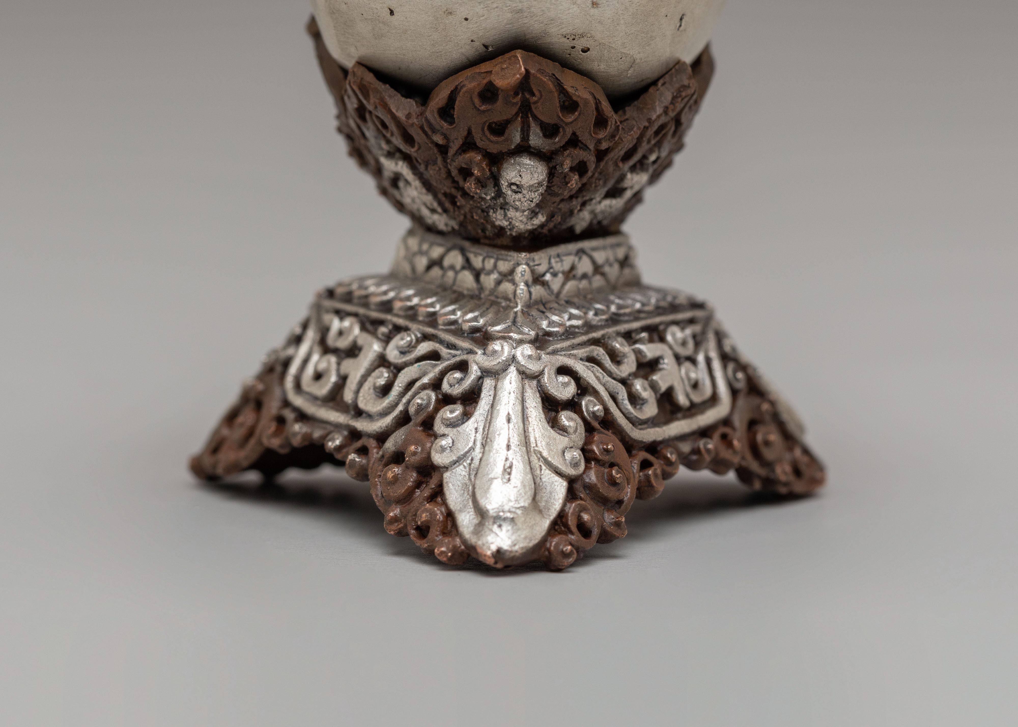 Tibetan Kapala Ritual Set | Sacred Offering Vessel for Tantric Ceremonies