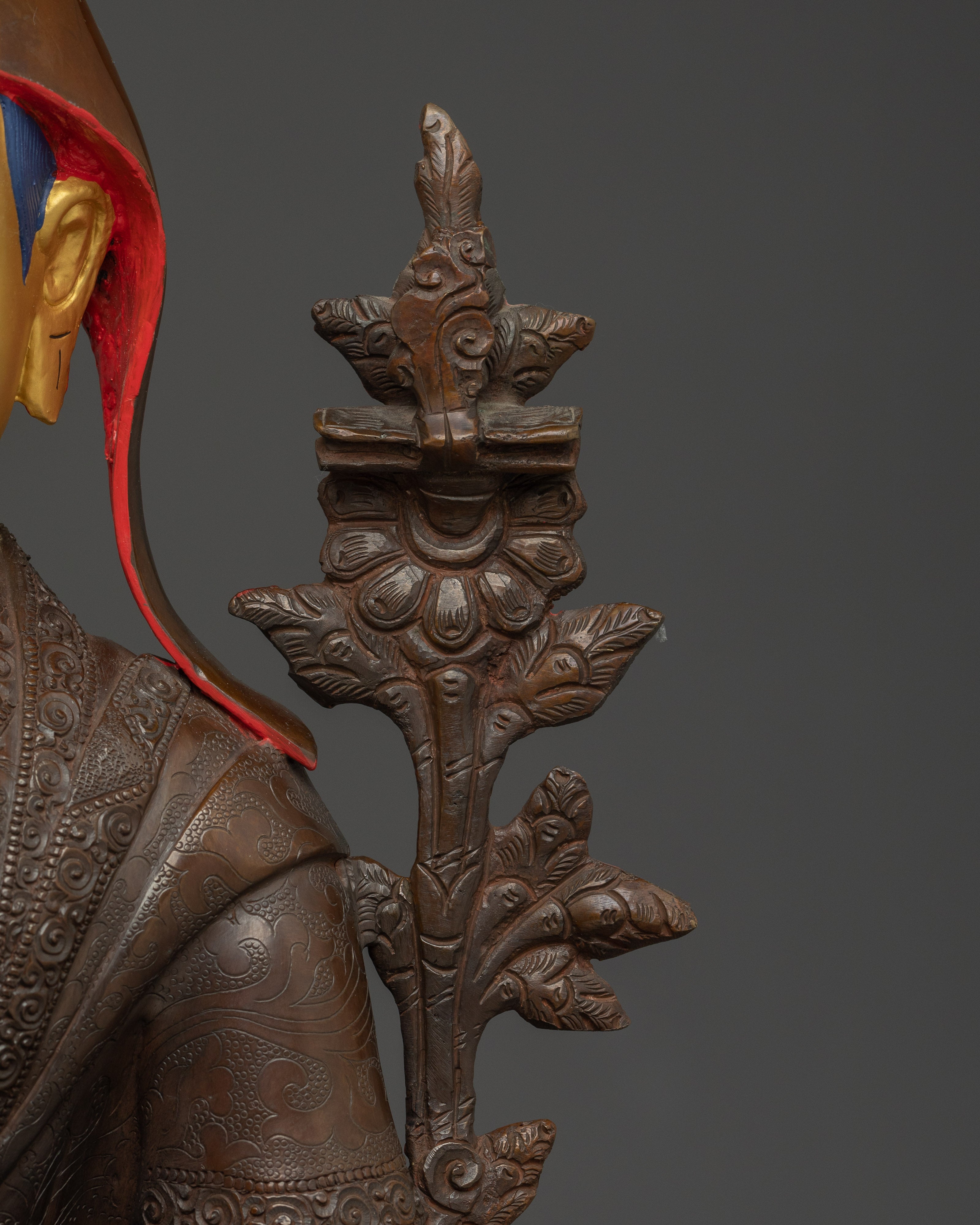 Oxidized Tsongkhapa Set Statue | Himalayan Handcrafted Sculpture