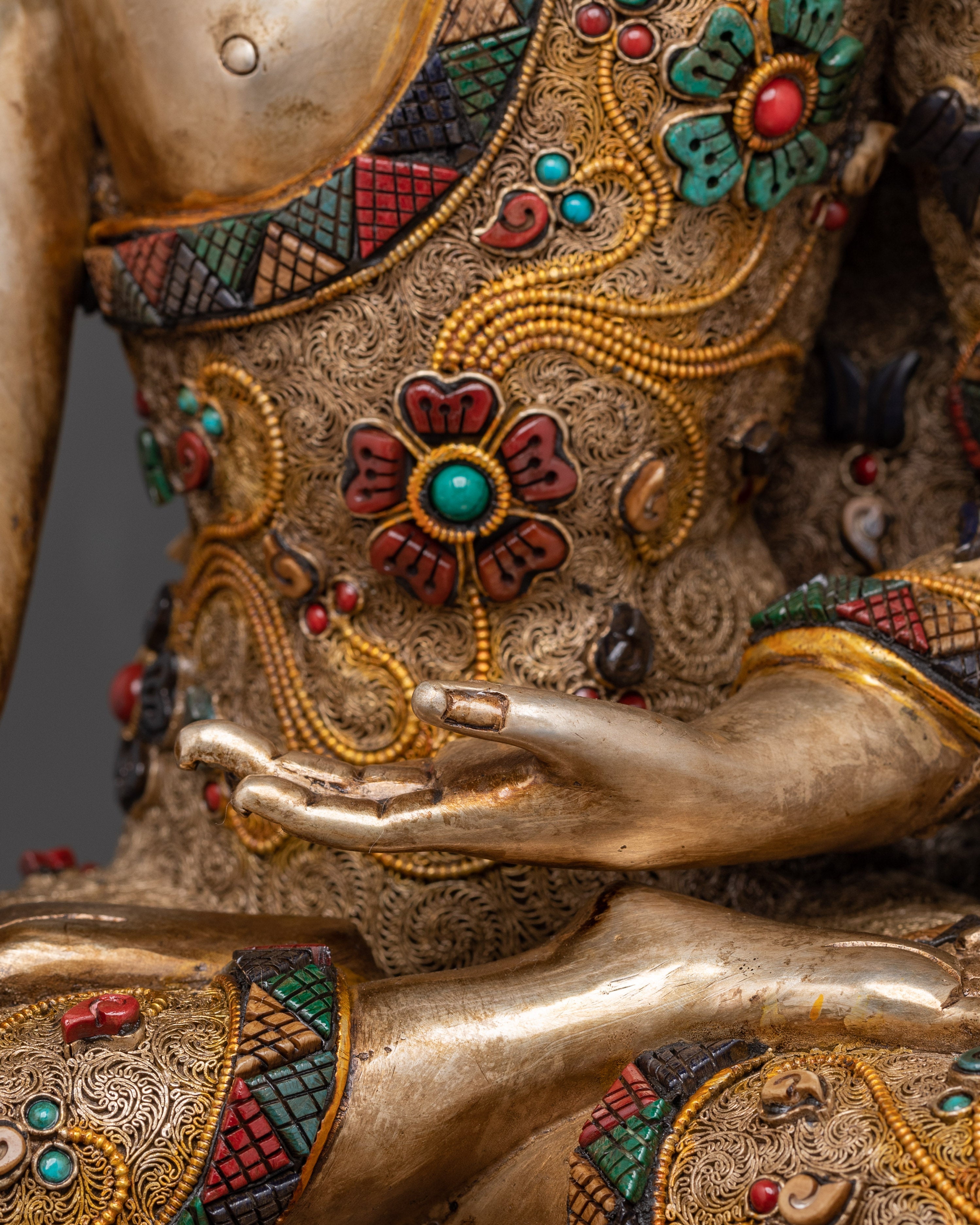 Peaceful Medicine Buddha Sculpture | Precious Work of Art