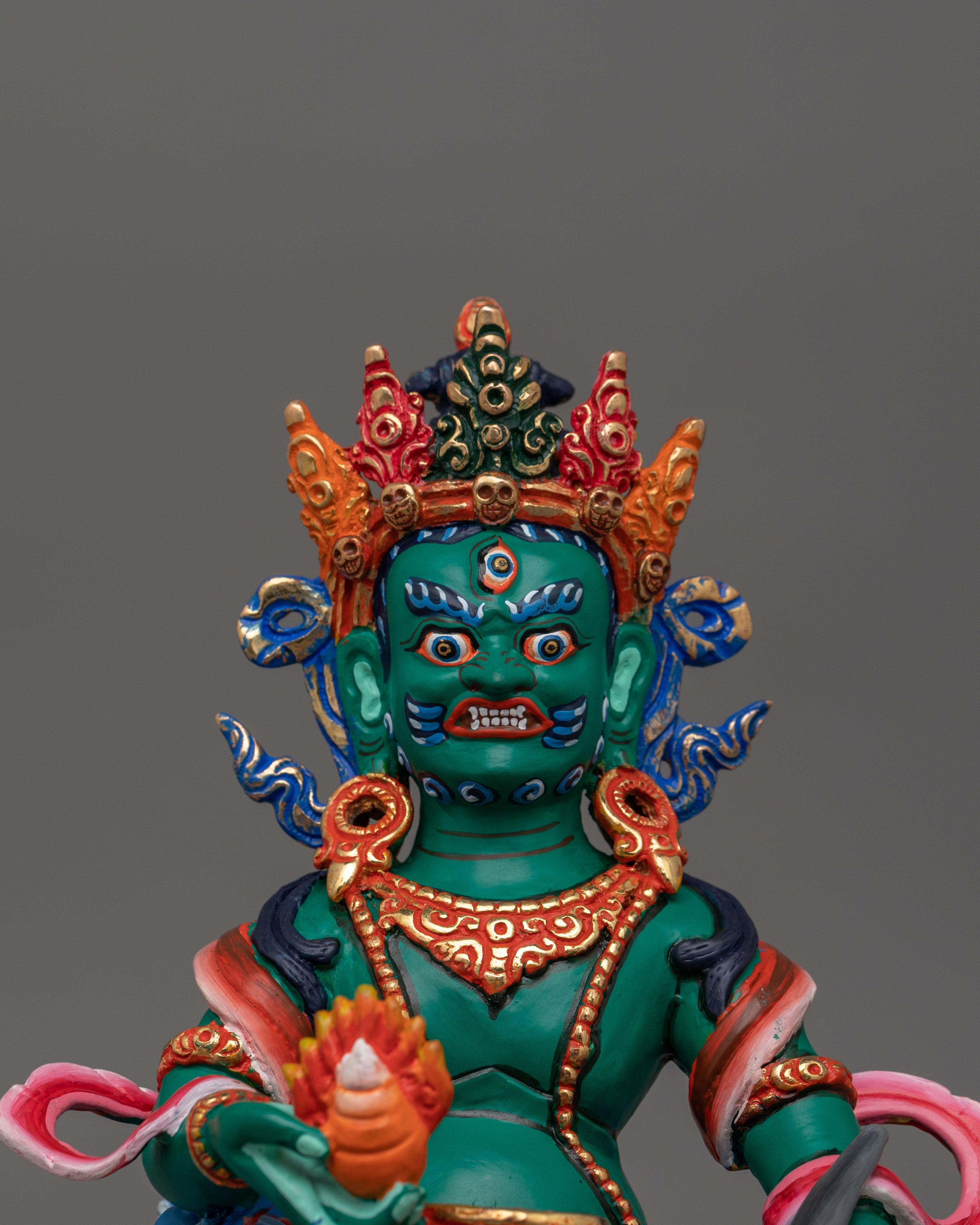 Dzambhala with beautiful consort Statue | Also Known as Wealth Deity