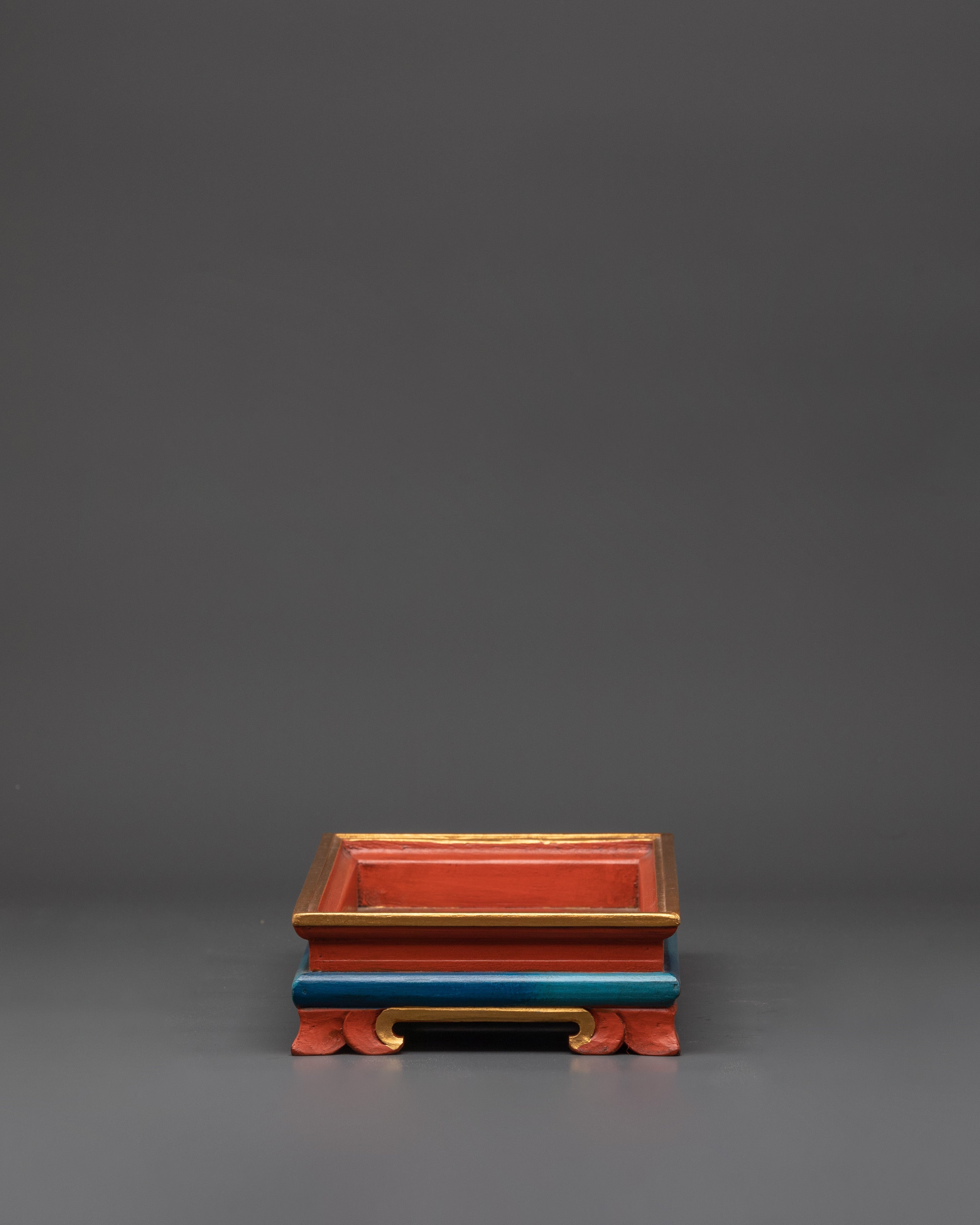 Handcrafted Tibetan Tray | Spiritual Wooden Tray for Rituals and Decor