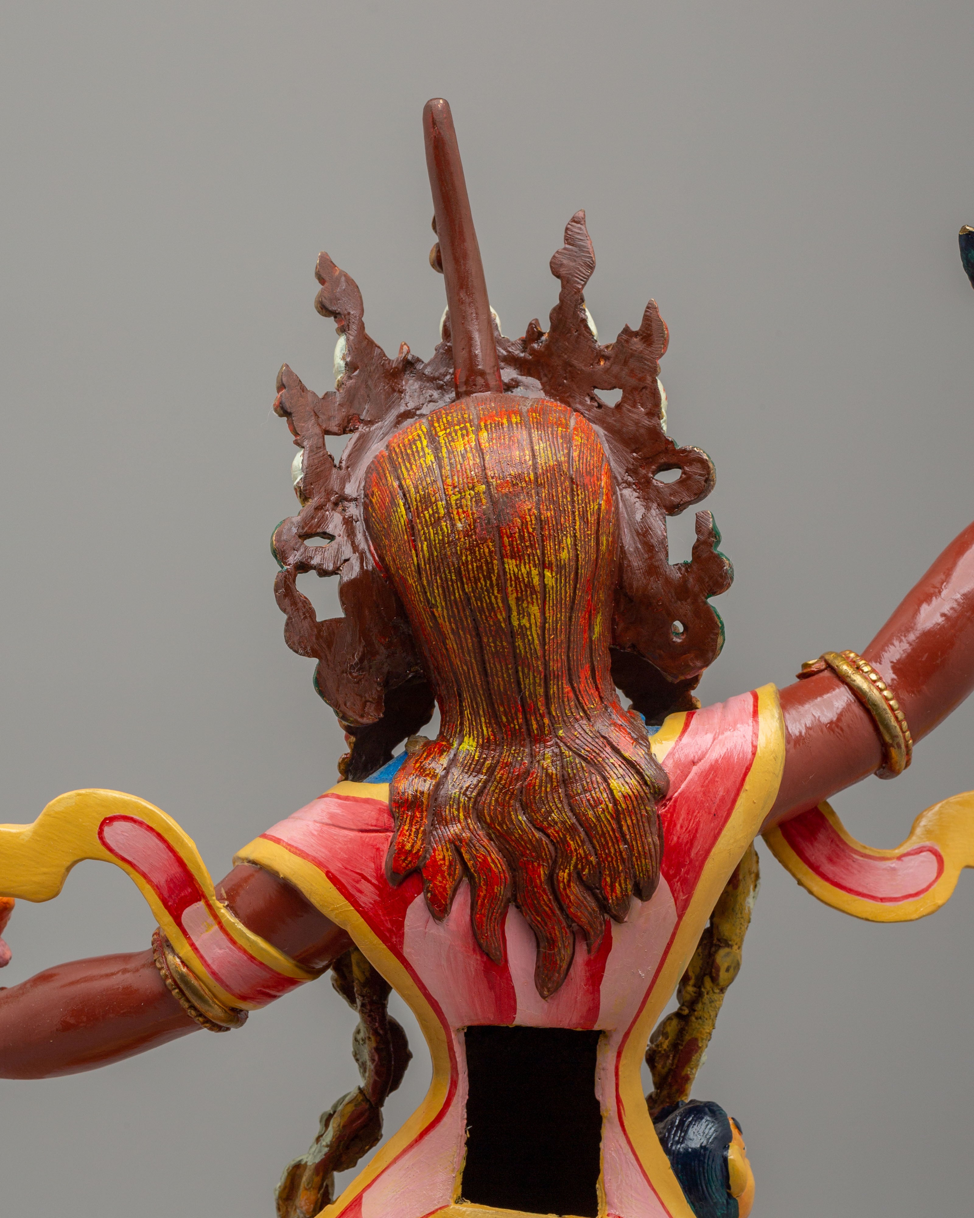 Handcrafted Ekajati Sculpture | 24K Gold Plated Wrathful Protector Statue