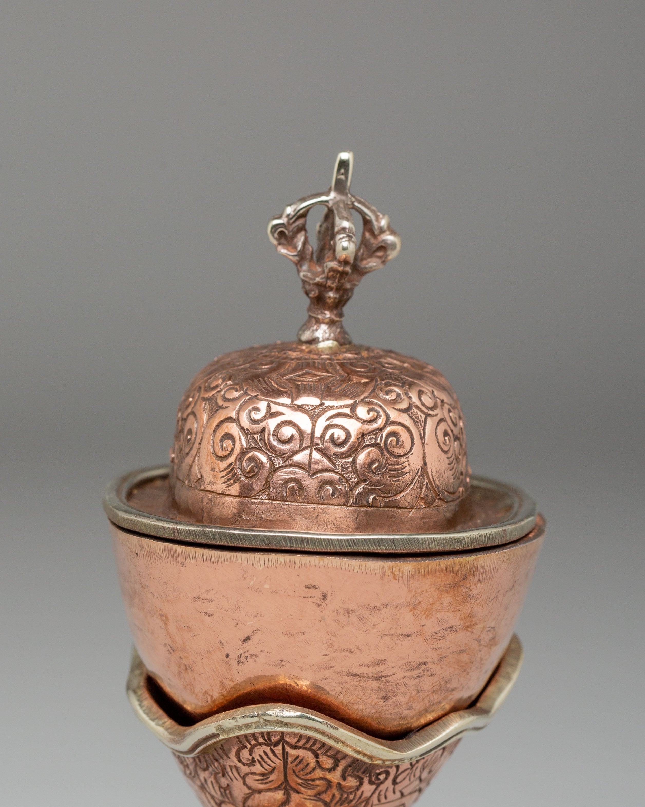 Traditional Kapala | Handcrafted Copper Ritual Art