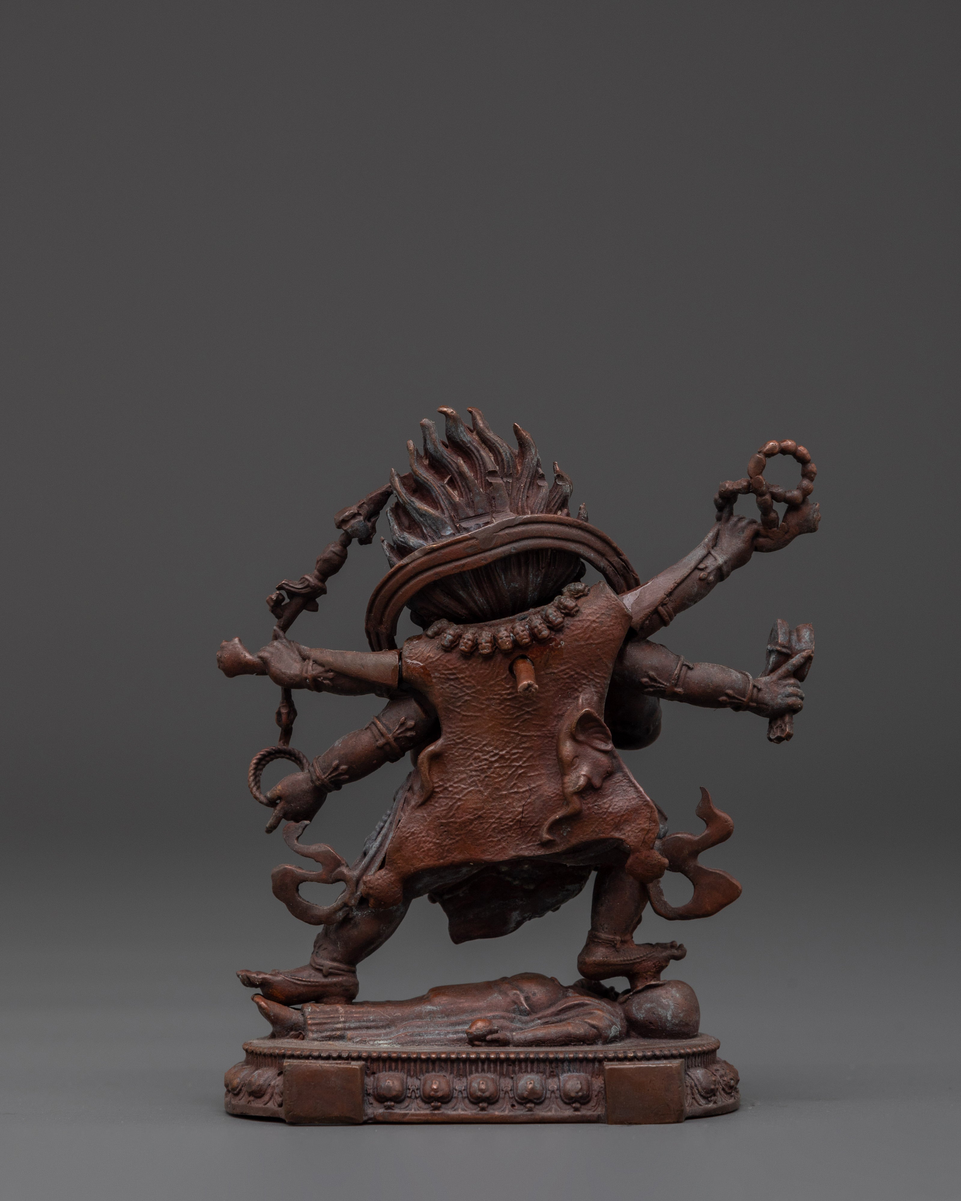 The Wrathful Six Armed Mahakala Statue | Symbol of Protection
