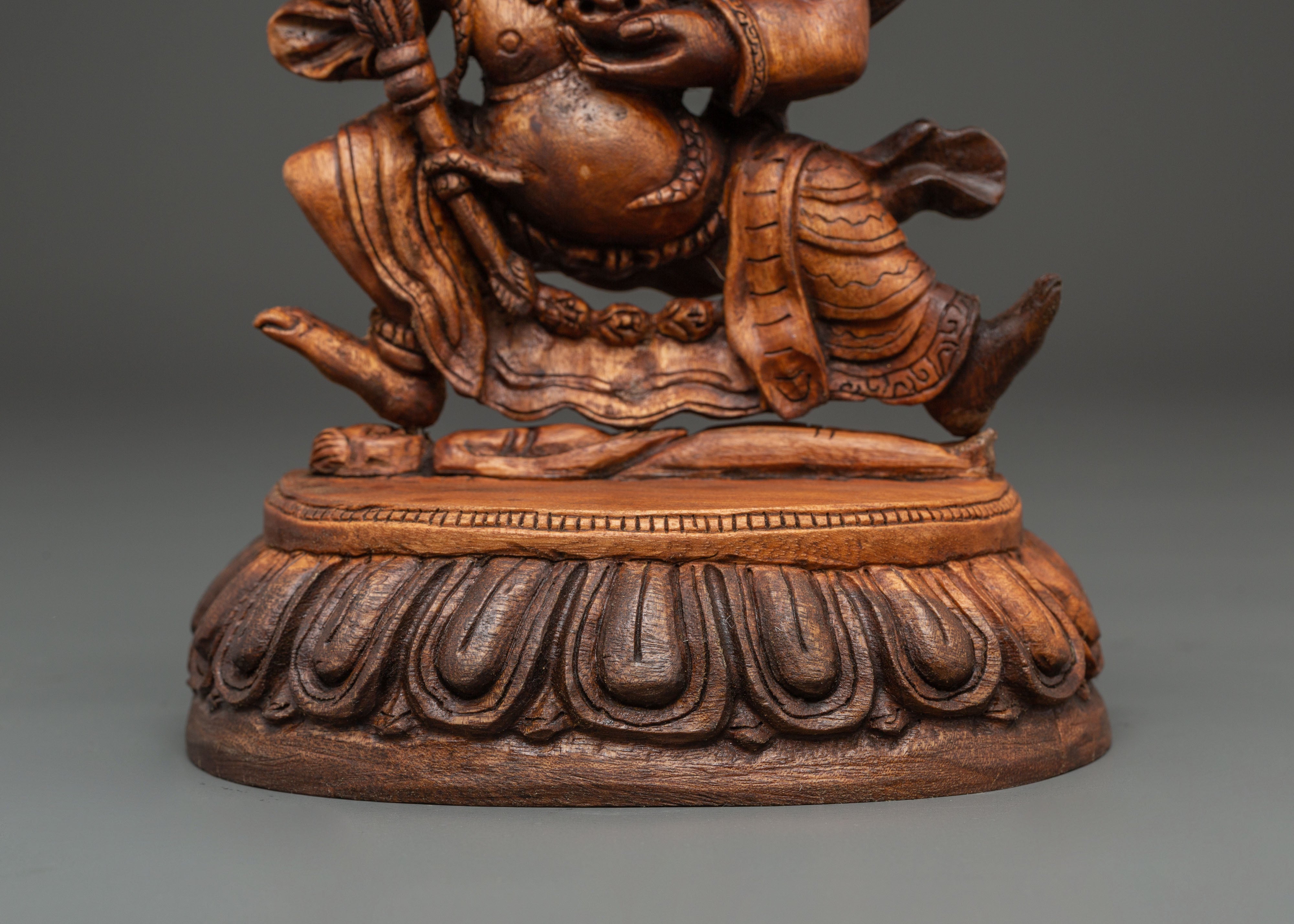 Mahakala Bernakchen Enlightened Protector Statue | Wrathful Deity Mahakala Artwork