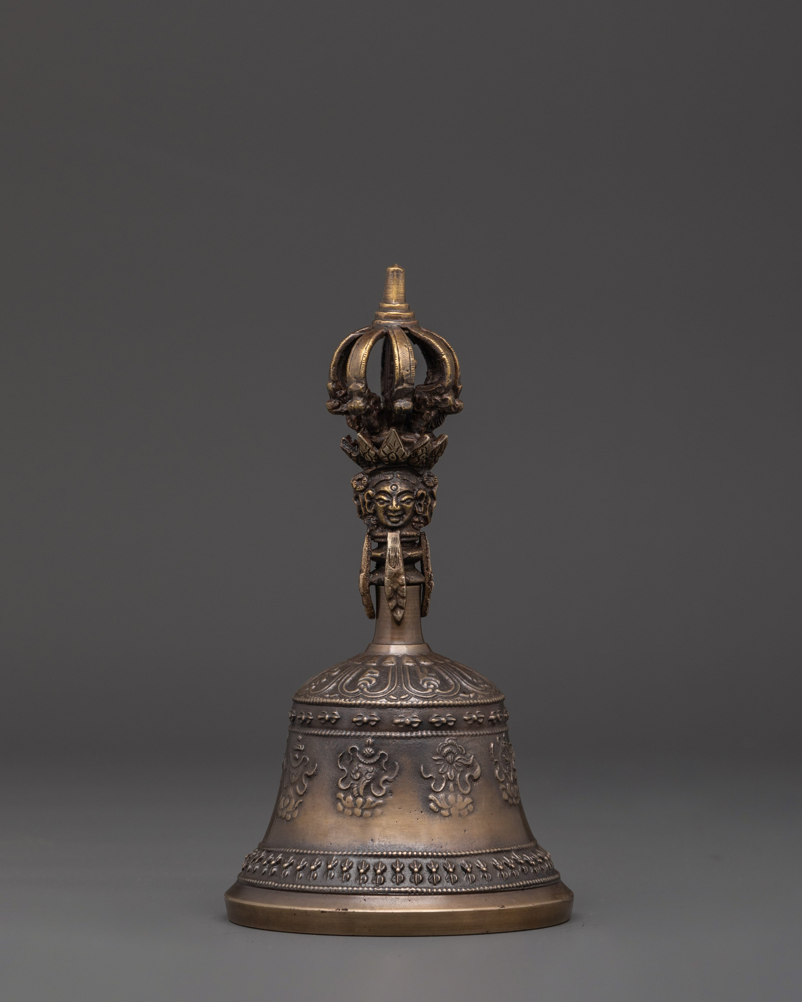Brass Vajra And Bell With Cover | Buddhist Ritual Instruments